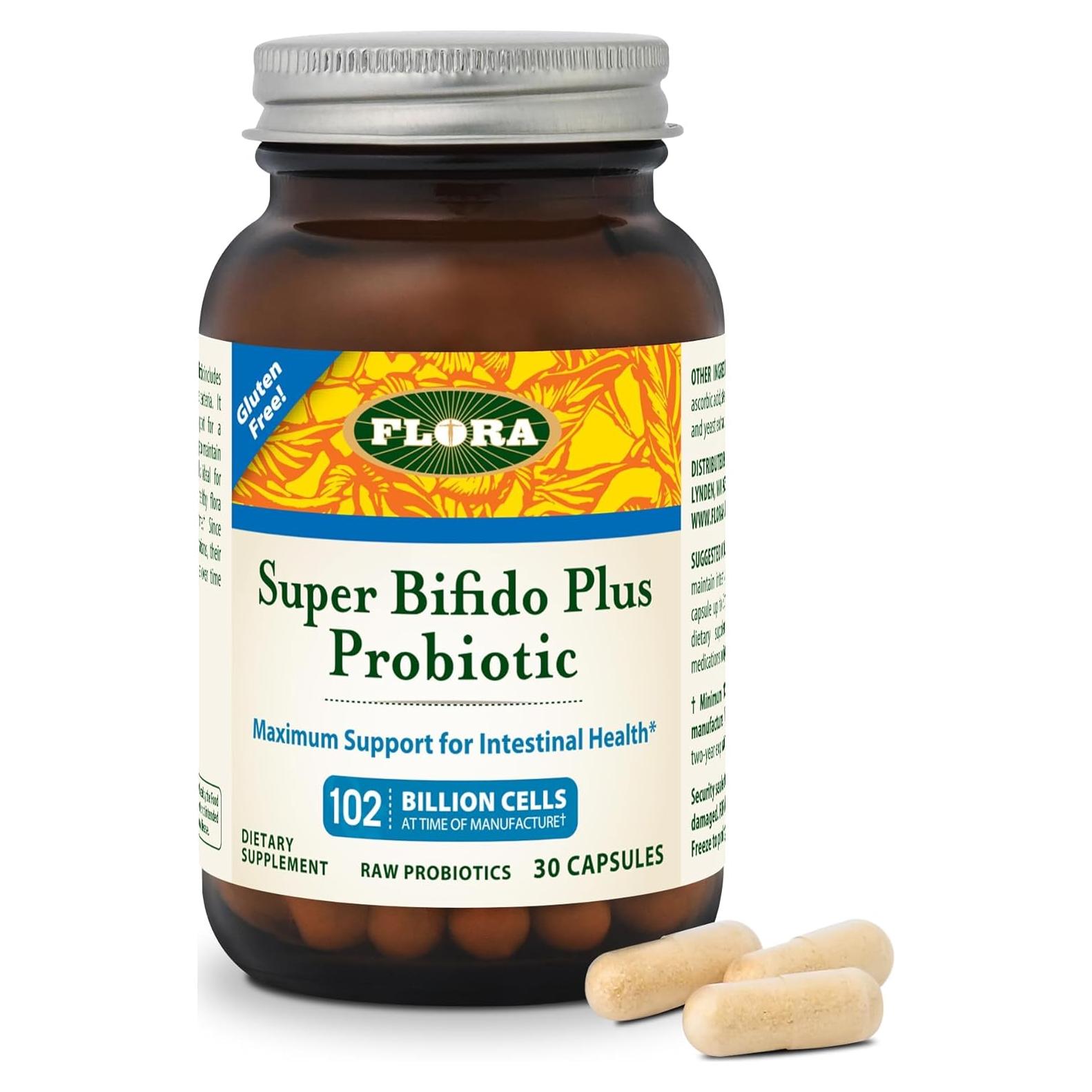 Flora Super Bifido Plus 102 Mil Millones CFU - 30 Cápsulas Vegetarianas