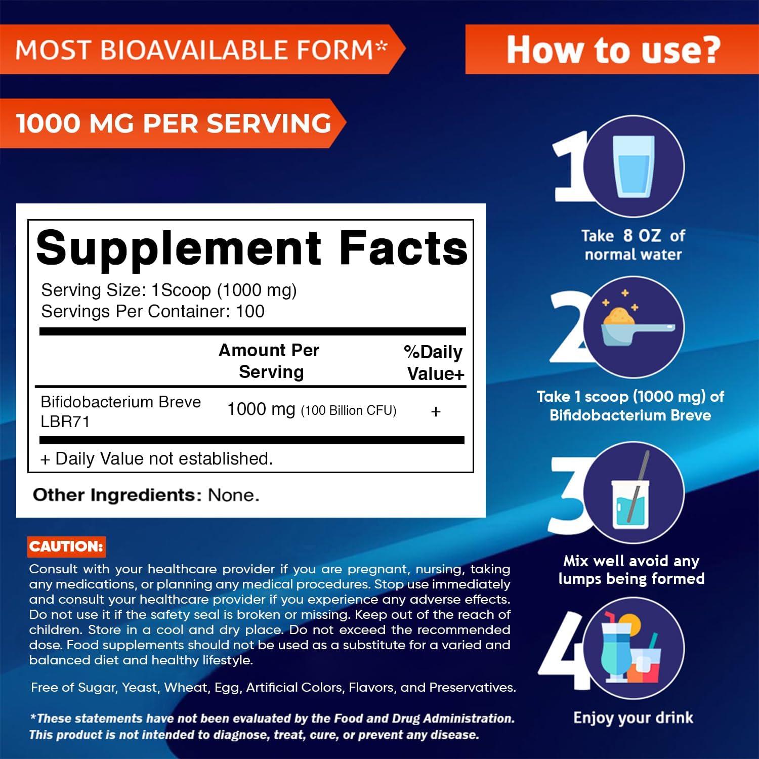 Vitamatic Polvo Probiotico Bifidobacterium Breve 100g