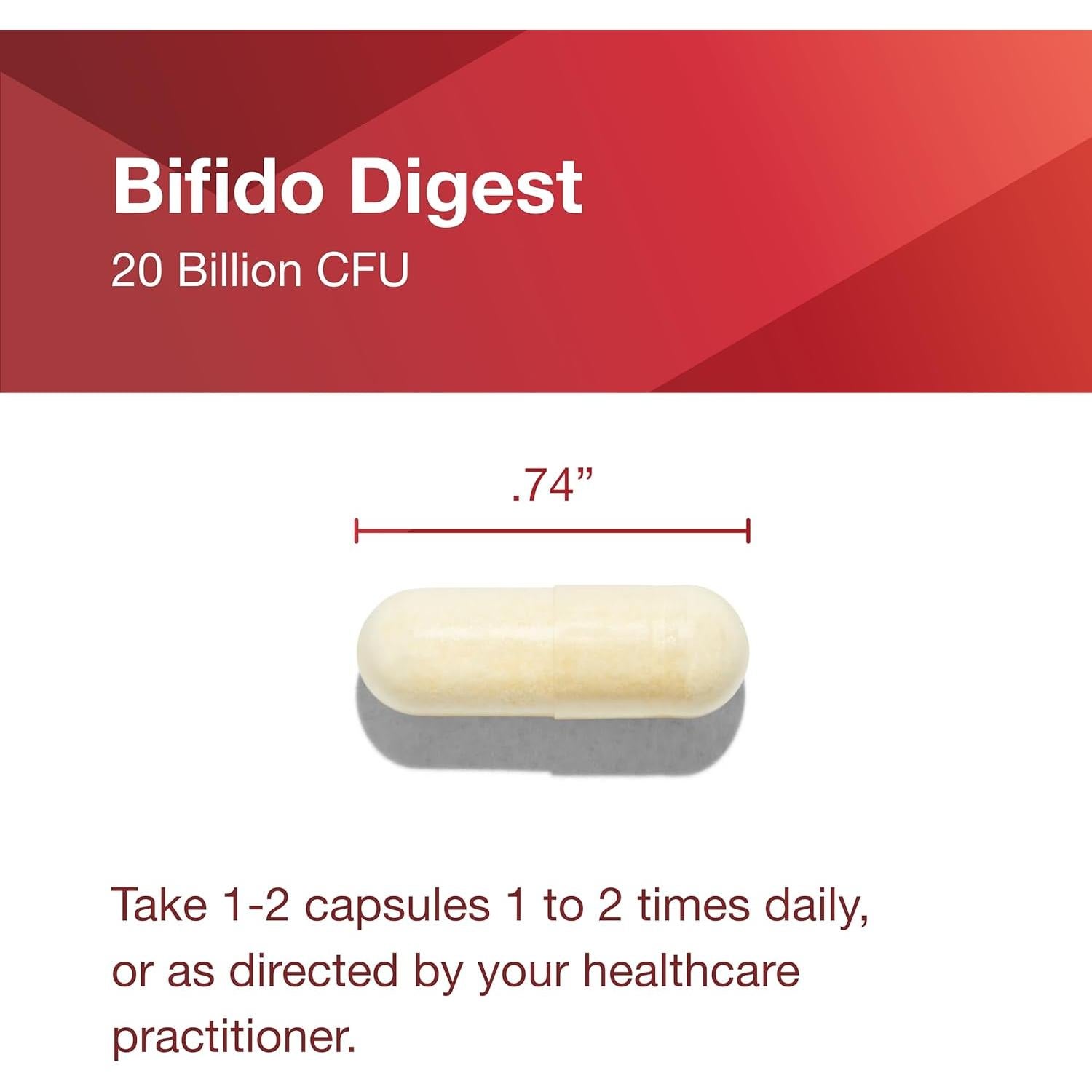 Bifido Digest Probiotico 20 Mil Millones CFU - 60 Cápsulas