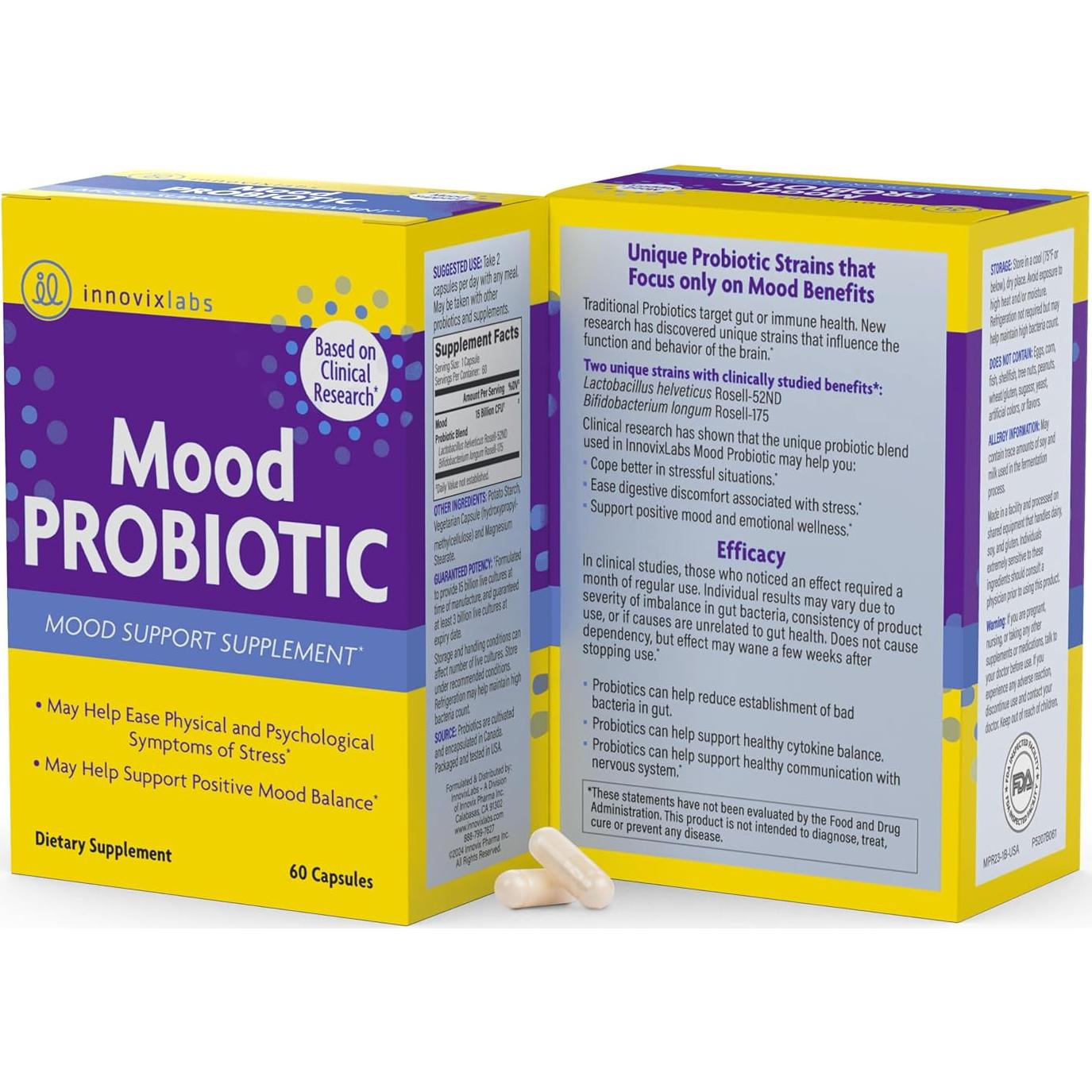 Probiotico del Estado de Ánimo InnovixLabs 60 Cápsulas