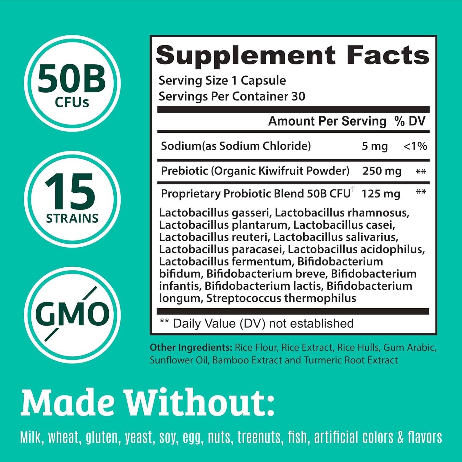 Probioticos y Prebioticos Dr. Matthew 50 Mil Millones 15 Cepas