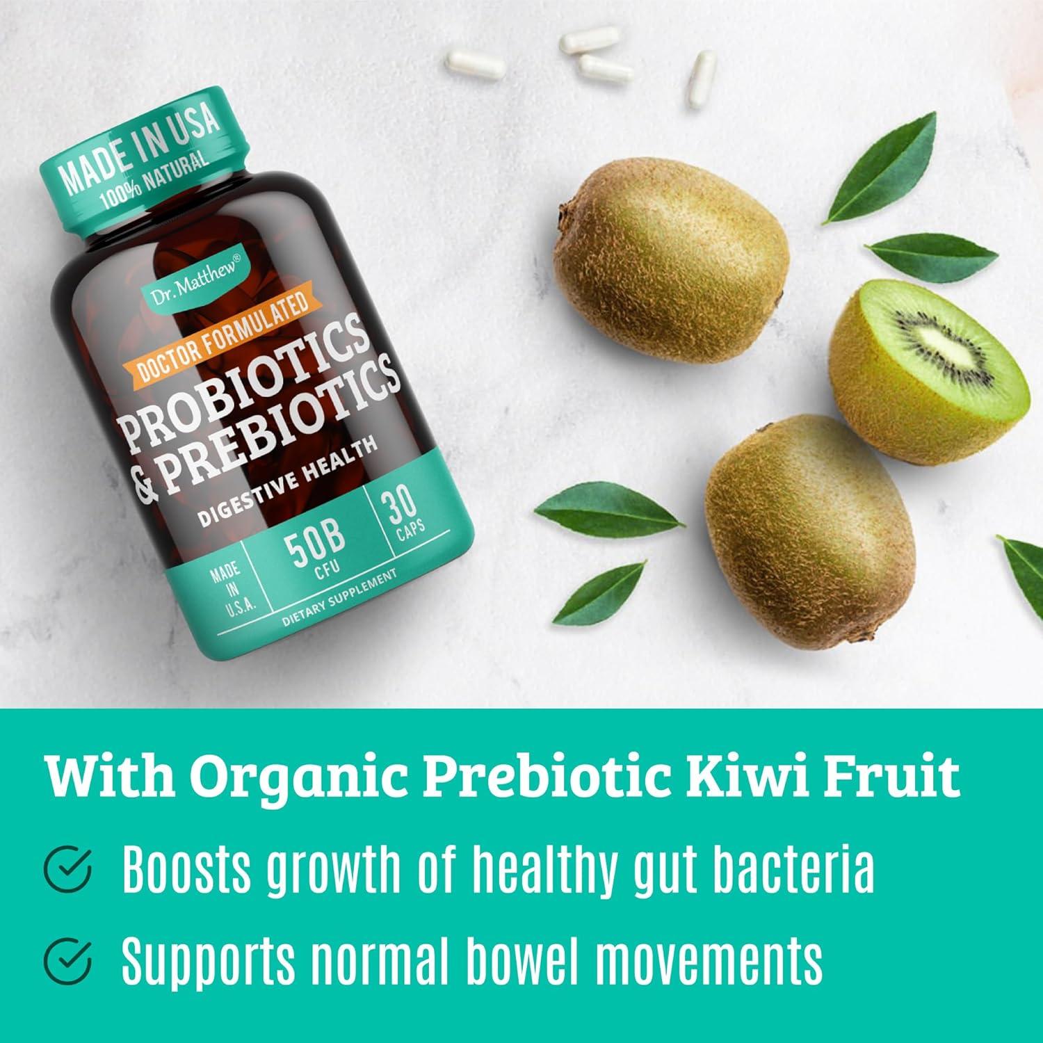 Probioticos y Prebioticos Dr. Matthew 50 Mil Millones 15 Cepas