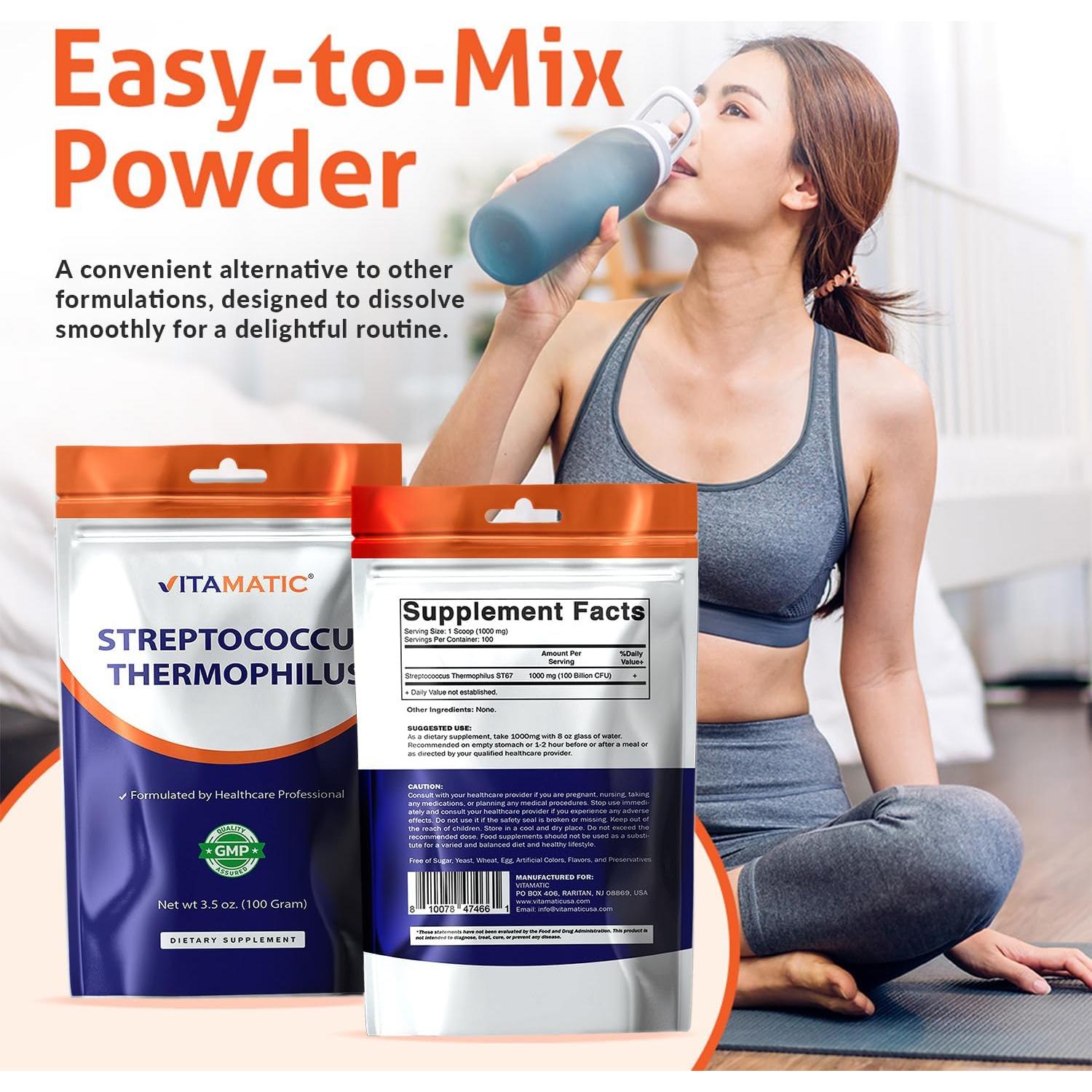 Vitamatic Polvo Probiotico Streptococcus Thermophilus 100g