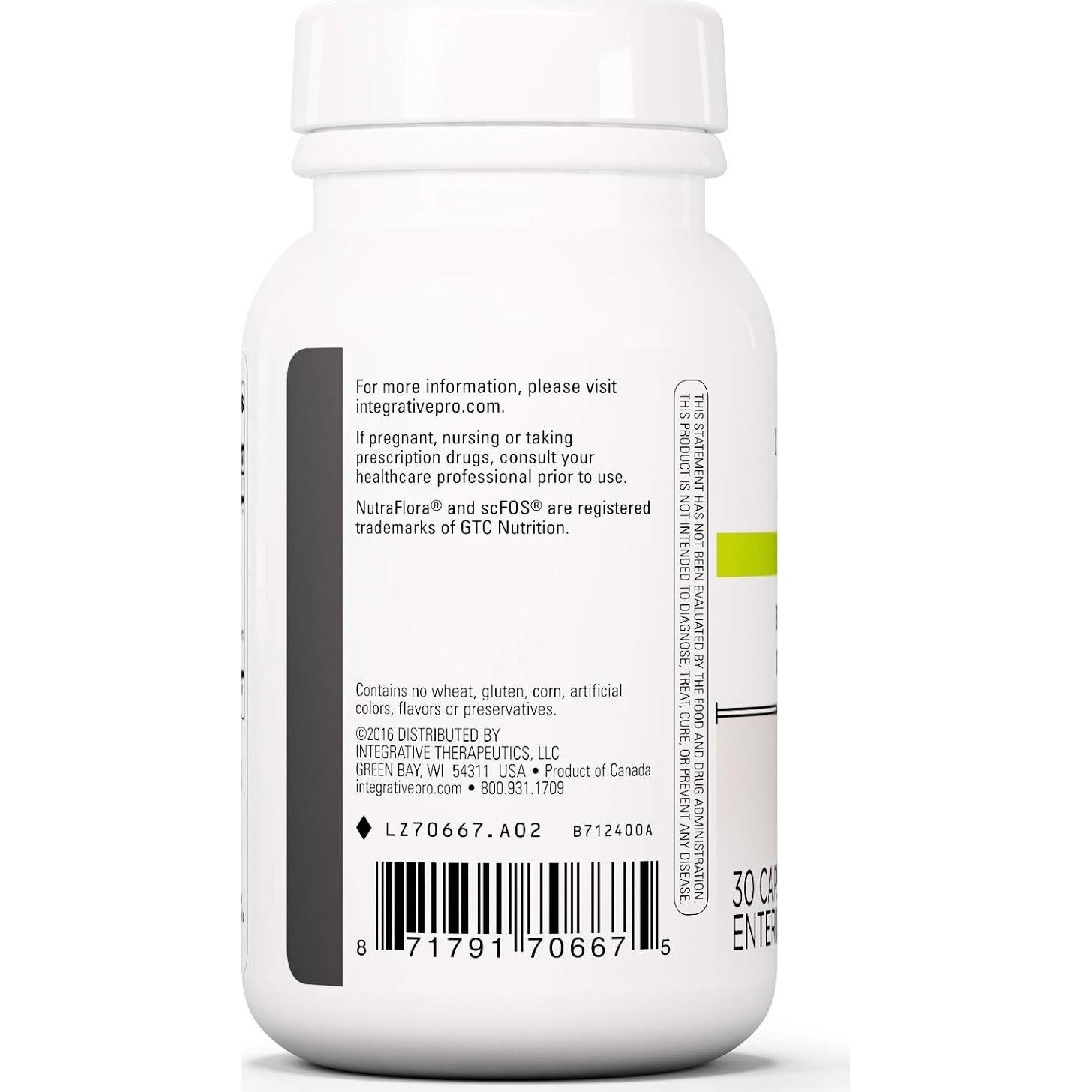 Suplemento Probiotico Integrative Therapeutics 100 CFUs 30 Cápsulas