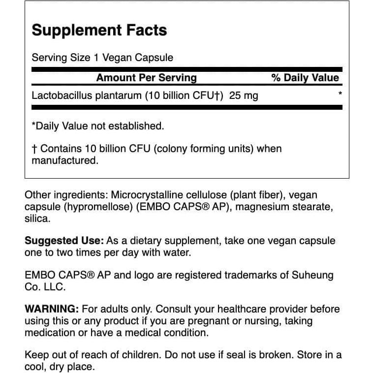 Suplemento Digestivo Probiotico Swanson L. Plantarum 30 Cápsulas