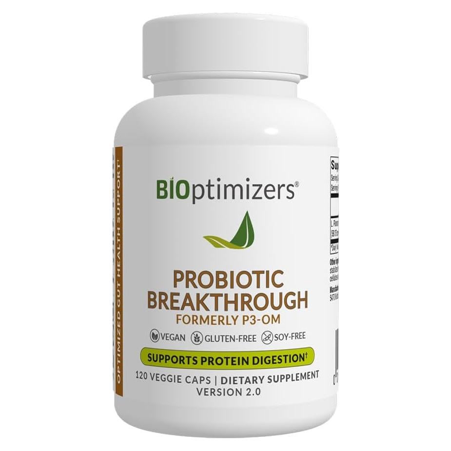 Suplemento Probiotico BiOptimizers P3-OM 120 Cápsulas Veganas