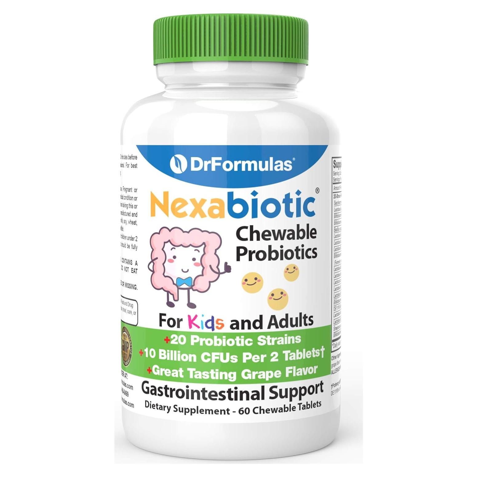 Probioticos Masticables DrFormulas 60 Unidades Salud Oral e Intestinal