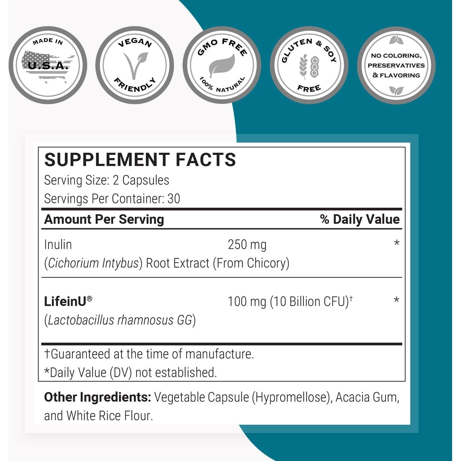 Supersmart Probiotico Lactobacillus Rhamnosus GG 60 Cápsulas