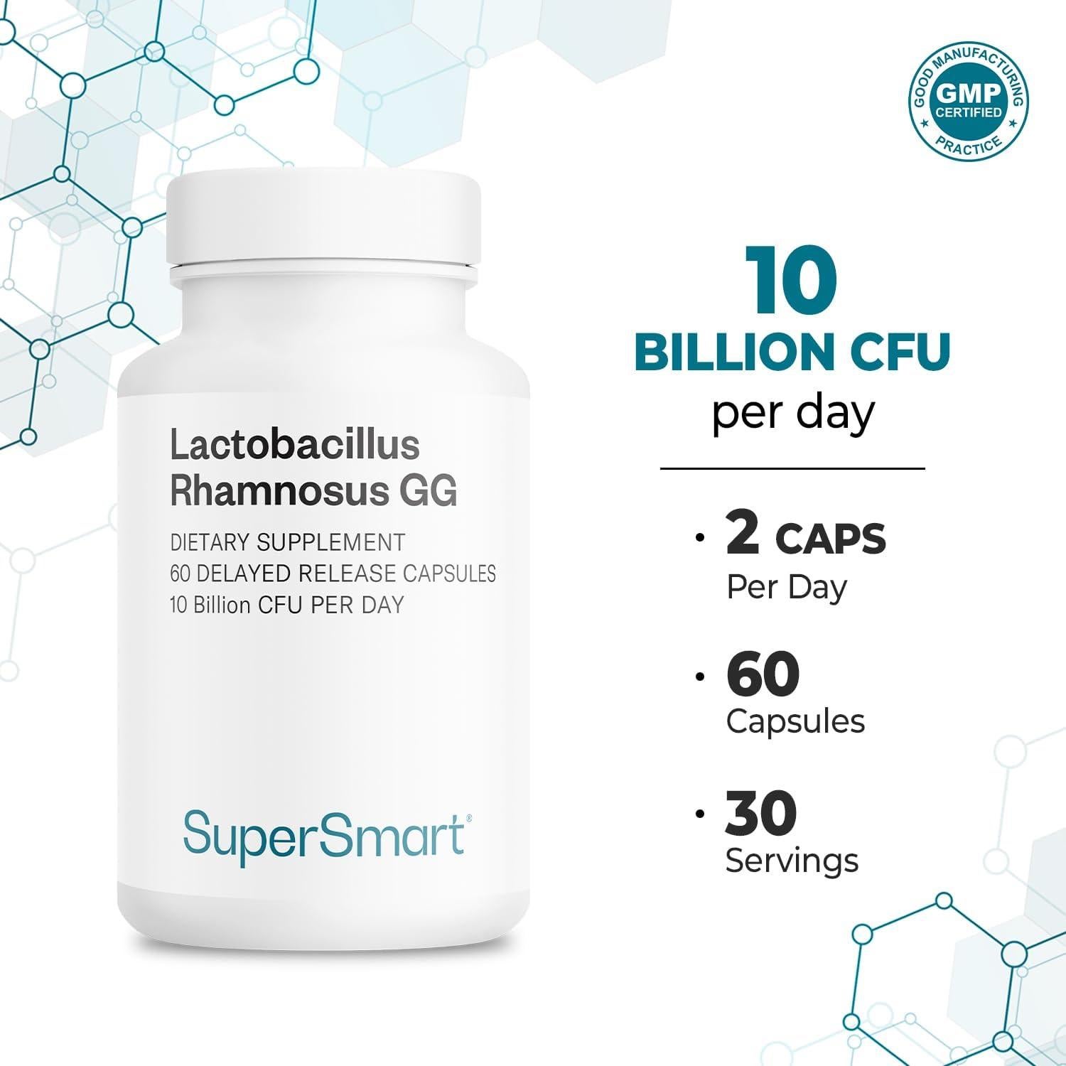 Supersmart Probiotico Lactobacillus Rhamnosus GG 60 Cápsulas