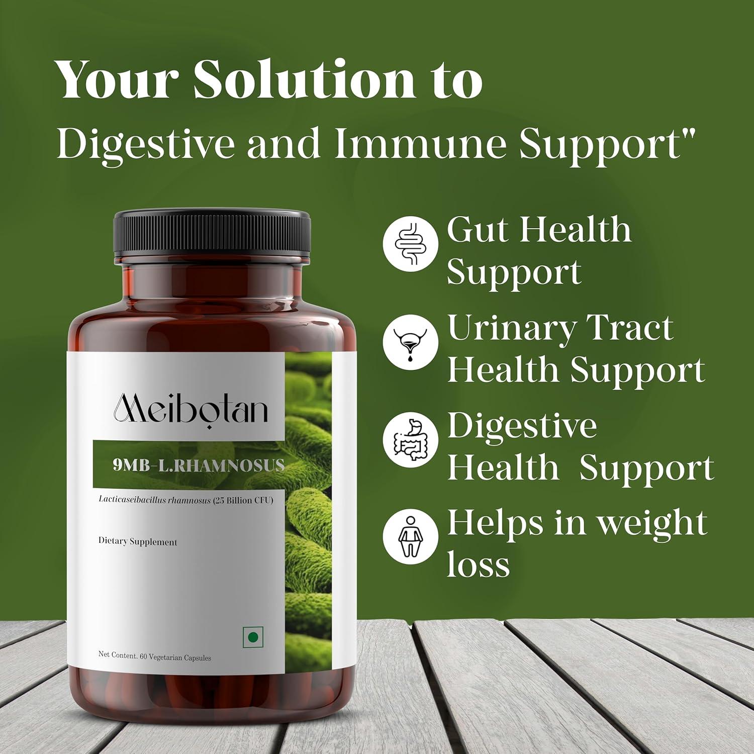 Suplemento Probiótico Meibotan Lacticaseibacillus 25 mil millones UFC - 60 cápsulas