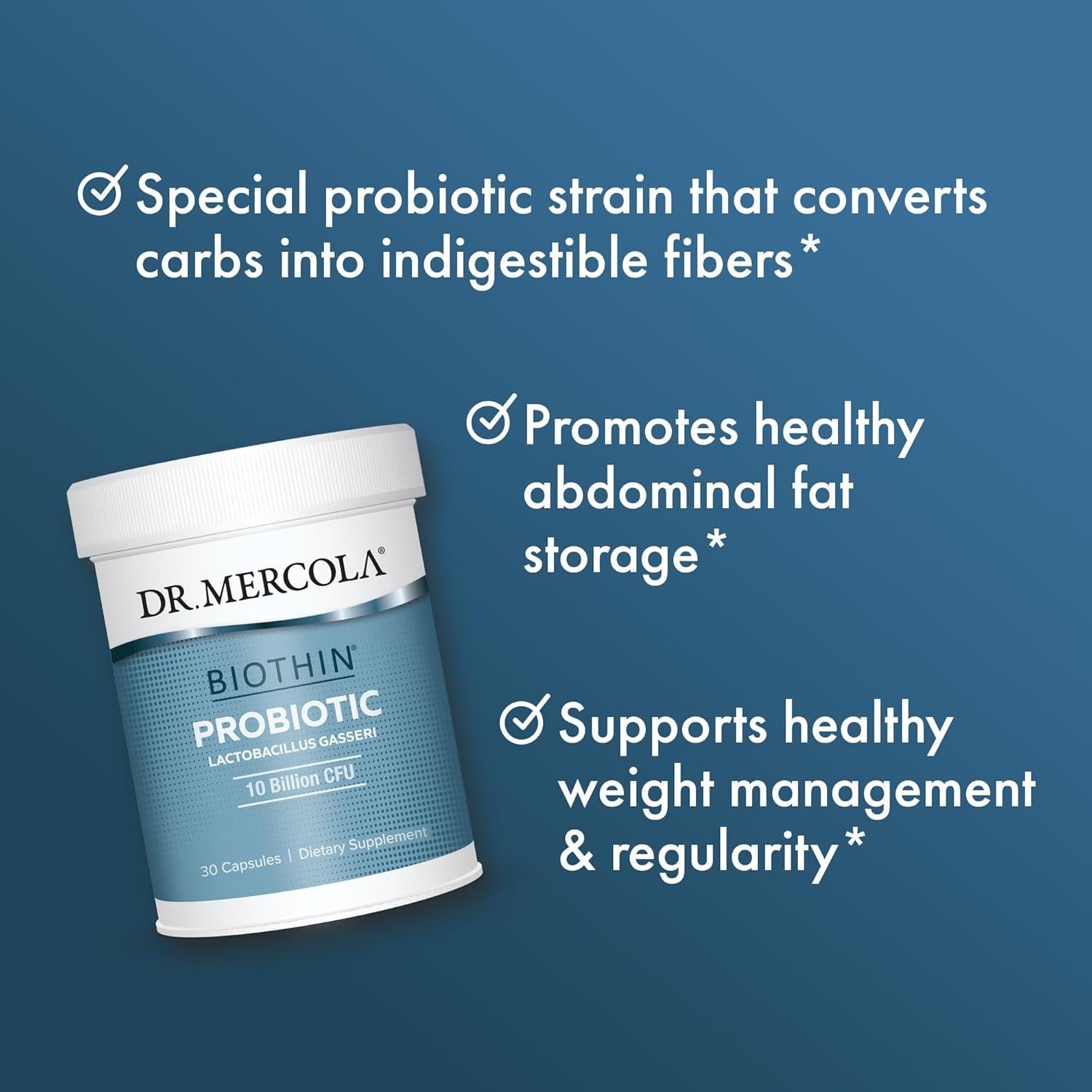 Suplemento Probiotico Dr. Mercola Biothin 90 Cápsulas