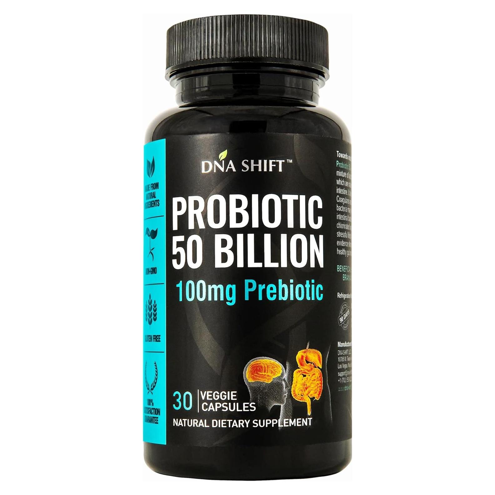 Probióticos 50 Mil Millones DNA SHIFT - 11 Cepas Vivas 30 Cápsulas