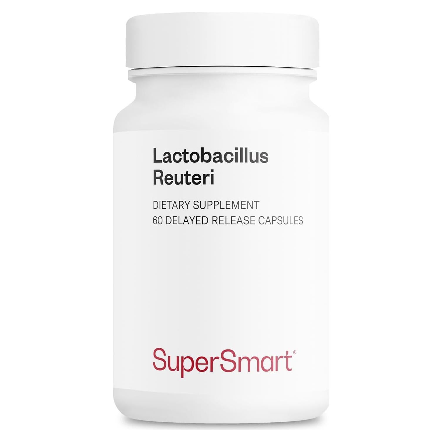 Suplemento Probiotico Lactobacillus Reuteri 5 Mil Millones CFU - Supersmart - 60 Cápsulas