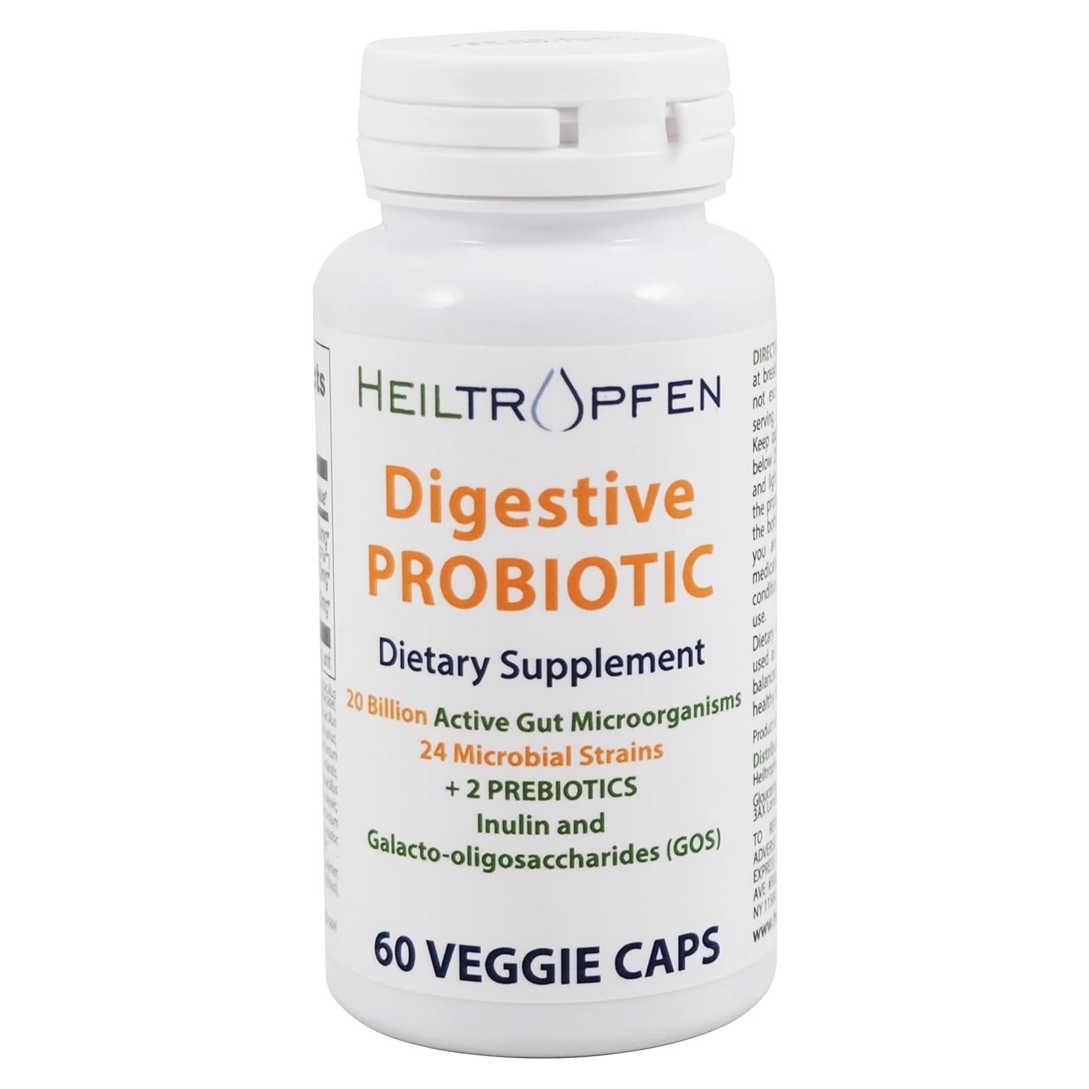 Suplemento Probiotico Heiltropfen 60 Cápsulas 20 Mil Millones