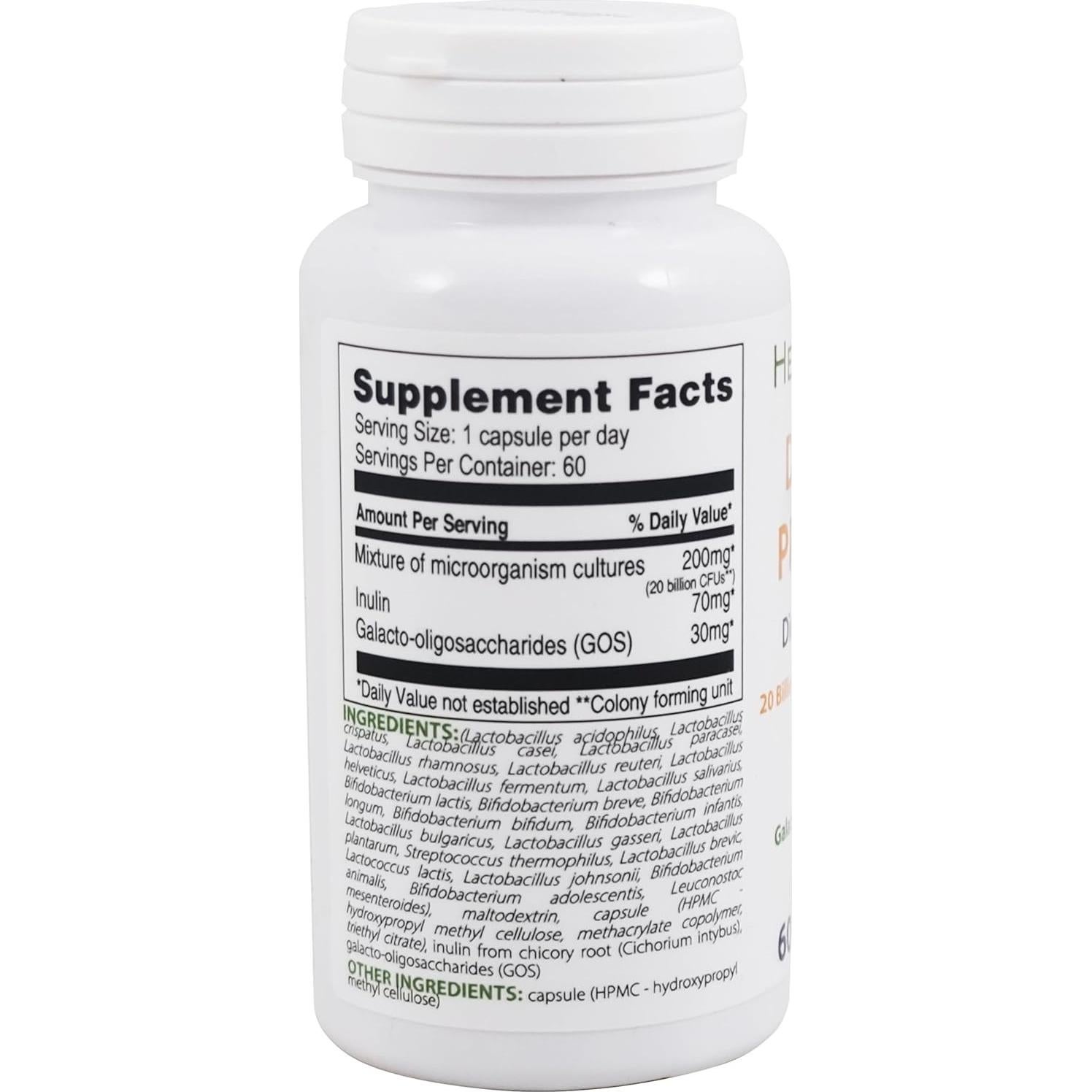 Suplemento Probiotico Heiltropfen 60 Cápsulas 20 Mil Millones