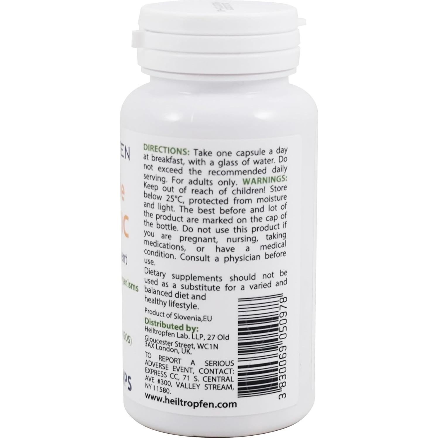 Suplemento Probiotico Heiltropfen 60 Cápsulas 20 Mil Millones