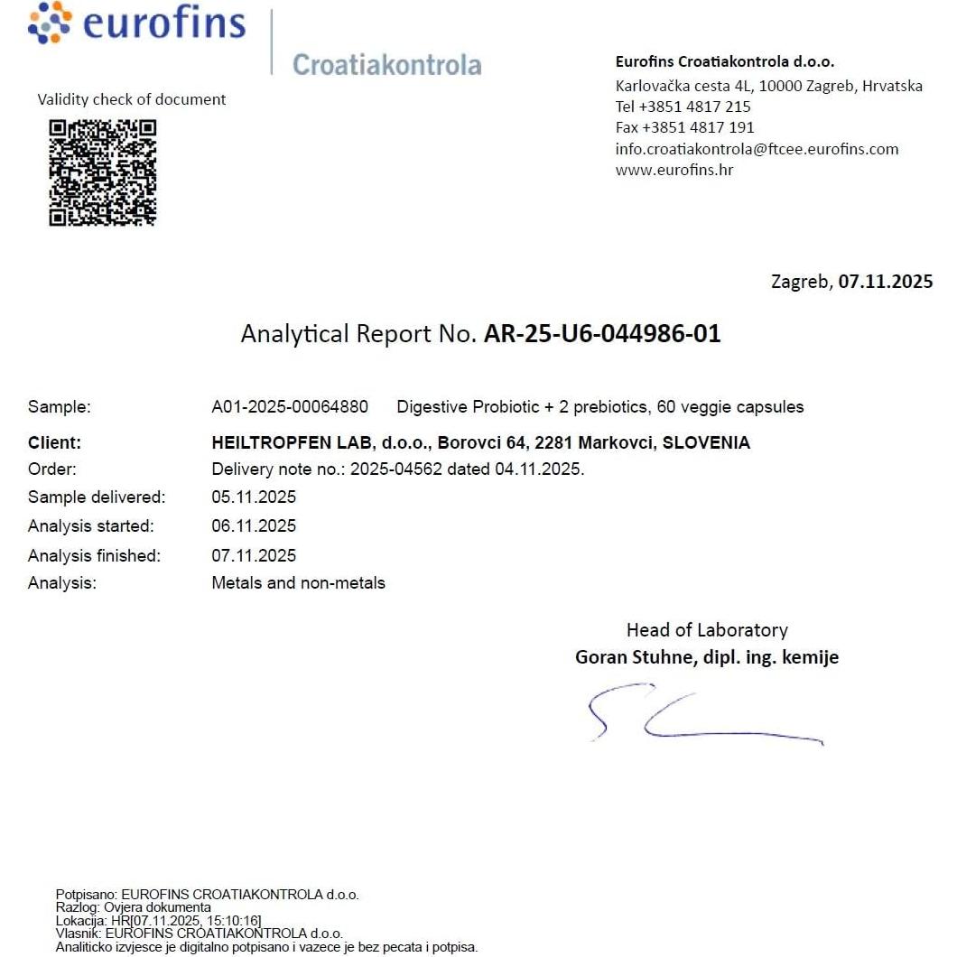 Suplemento Probiotico Heiltropfen 60 Cápsulas 20 Mil Millones