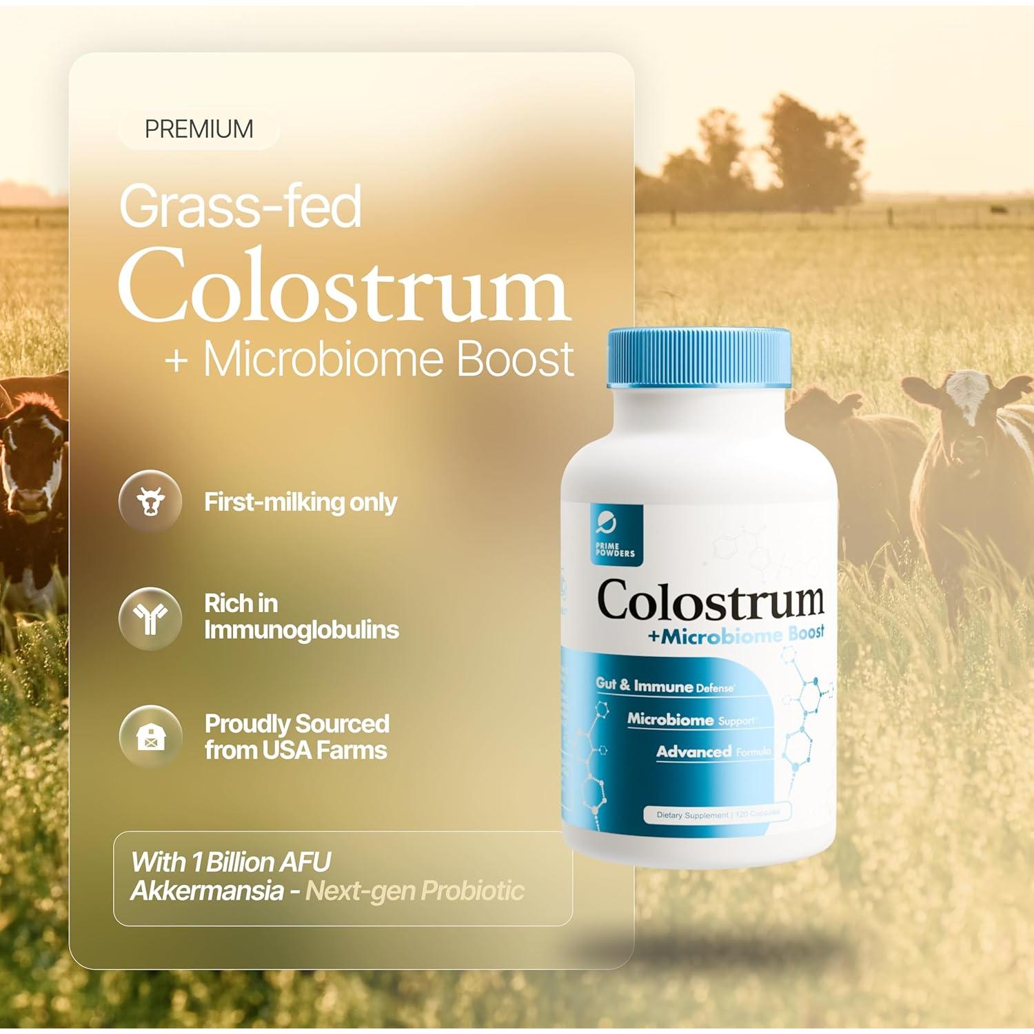 Cápsulas de Calostro Bovino Prime Powders 120 Cápsulas Probiotico