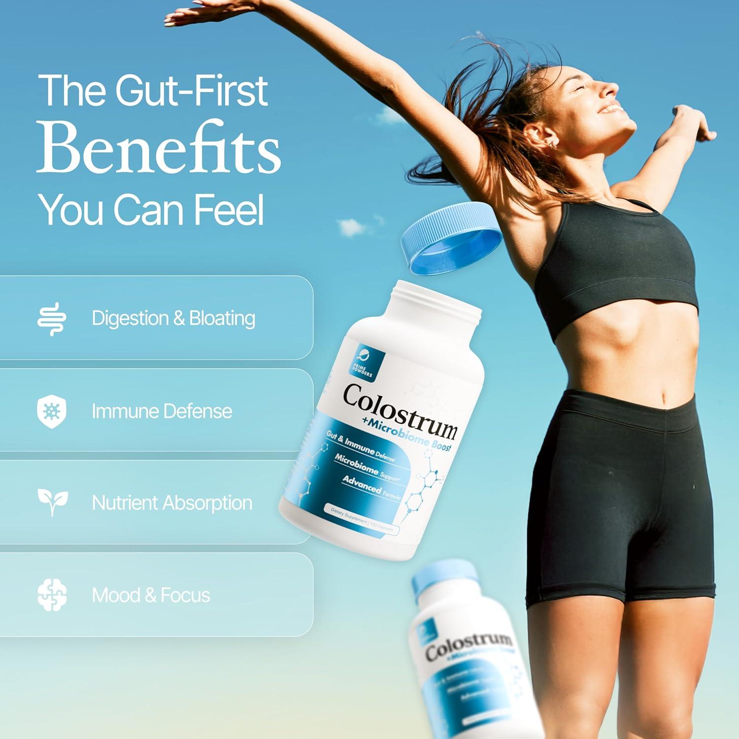 Cápsulas de Calostro Bovino Prime Powders 120 Cápsulas Probiotico