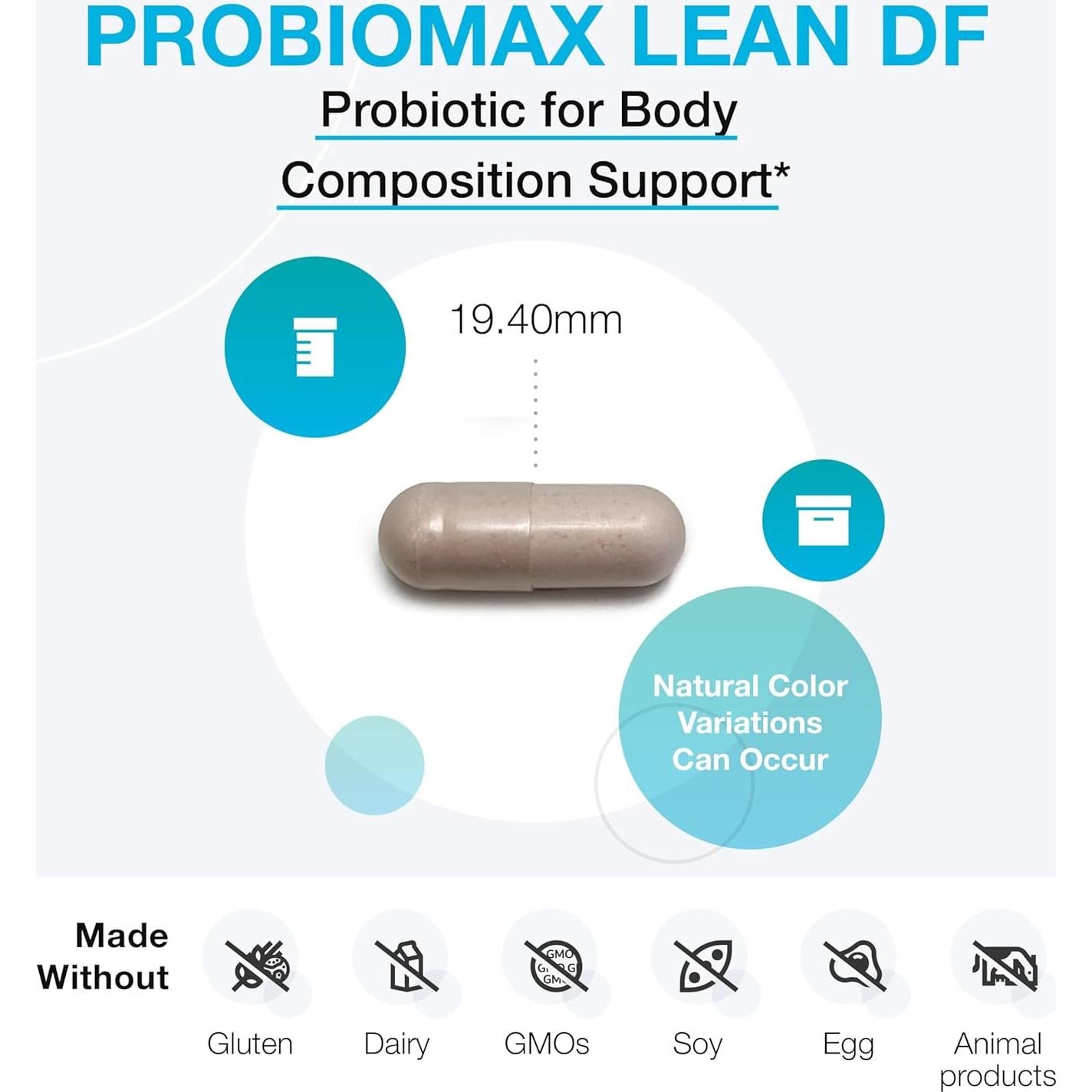 Suplemento Probiótico Xymogen ProbioMax Lean 30 Cápsulas