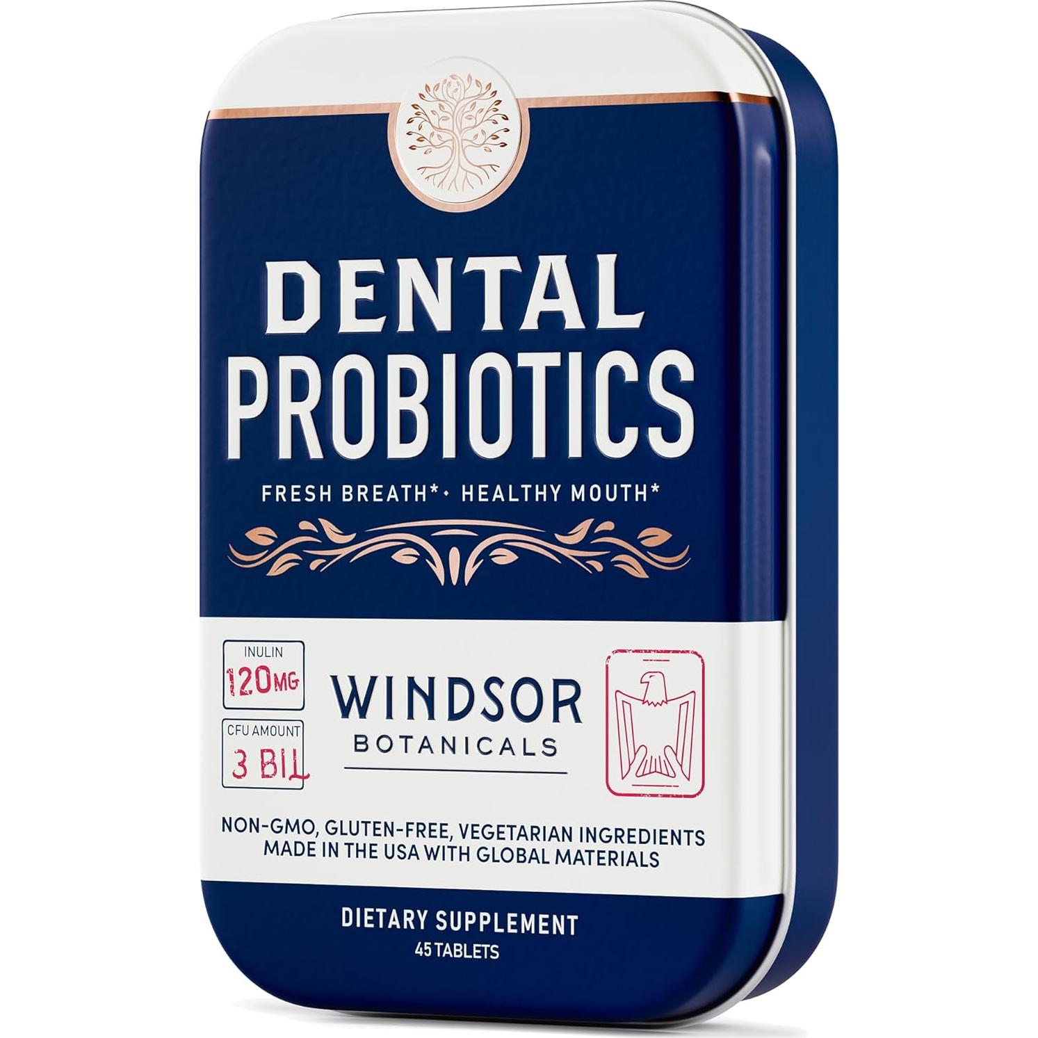 Probioticos Dentales Windsor Botanicals 45 Tabletas Masticables