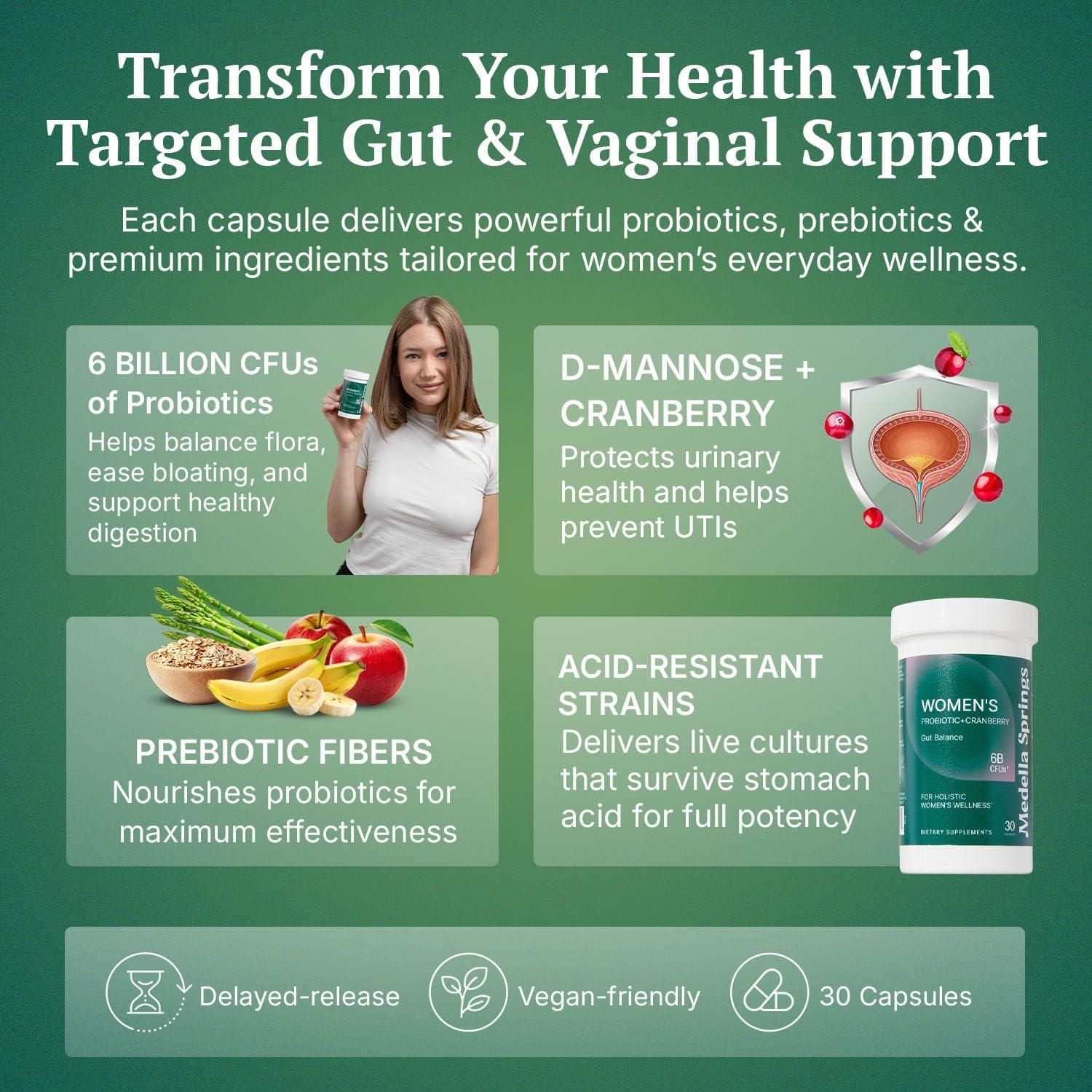 Probioticos para Mujeres Medella 6 Mil Millones CFU 4 Cepas
