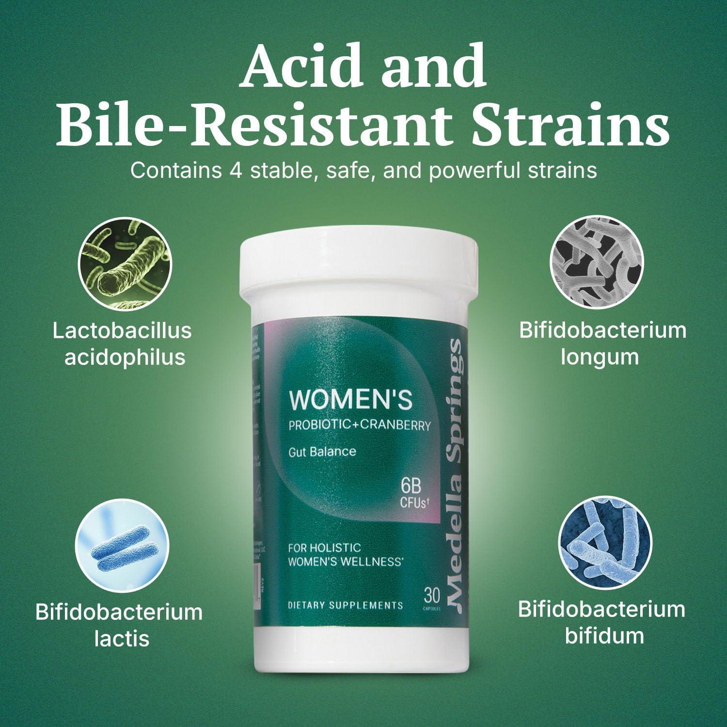 Probioticos para Mujeres Medella 6 Mil Millones CFU 4 Cepas