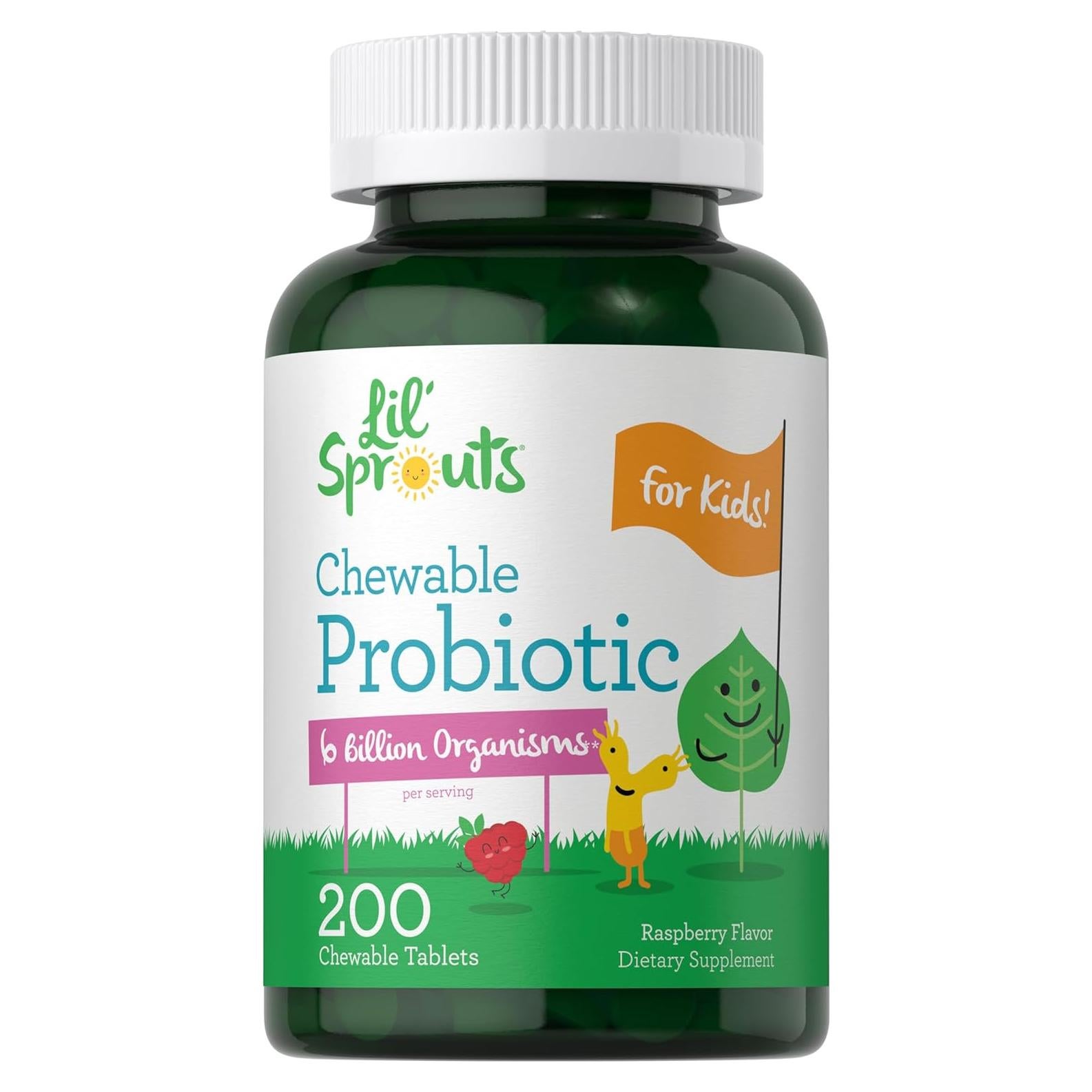 Probioticos Masticables para Niños Carlyle 200 Unidades Sabor Frambuesa