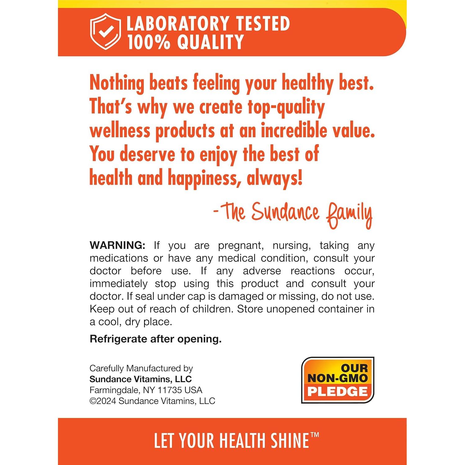 Sundance Probiotic Acidophilus 60 Tabletas Masticables 17mg Sabor Baya