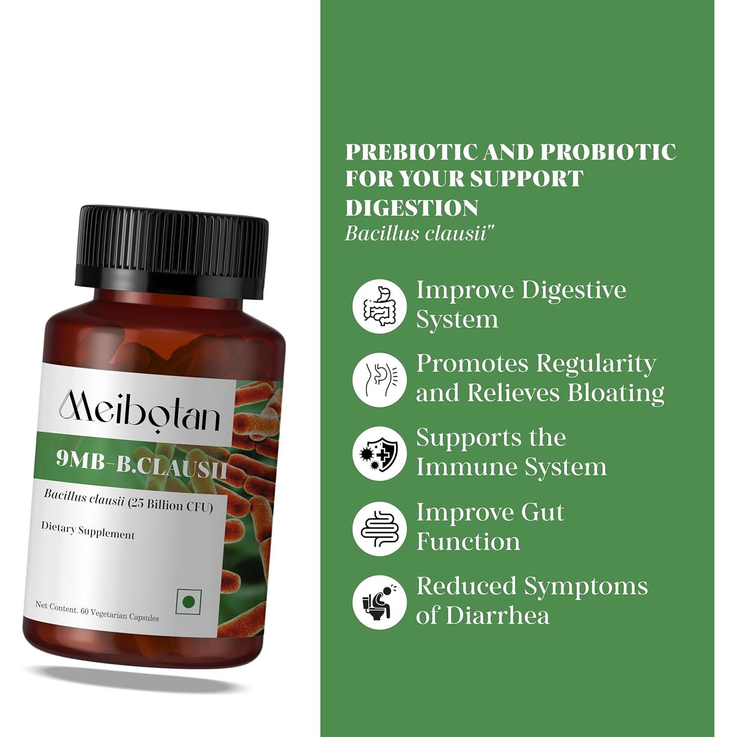 Probioticos Meibotan Bacillus Clausii 60 Cápsulas Vegetales