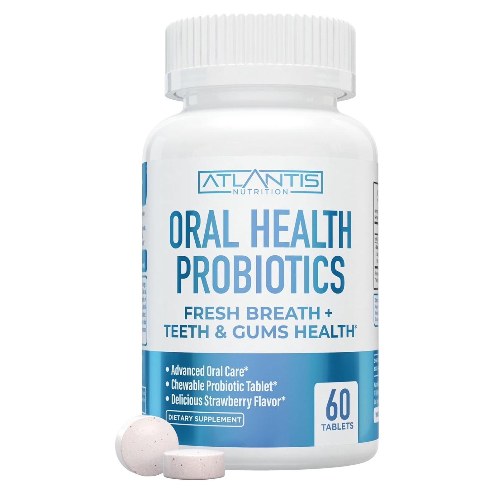Tabletas Probioticas Dentales Atlantis Nutrition - 60 Unidades