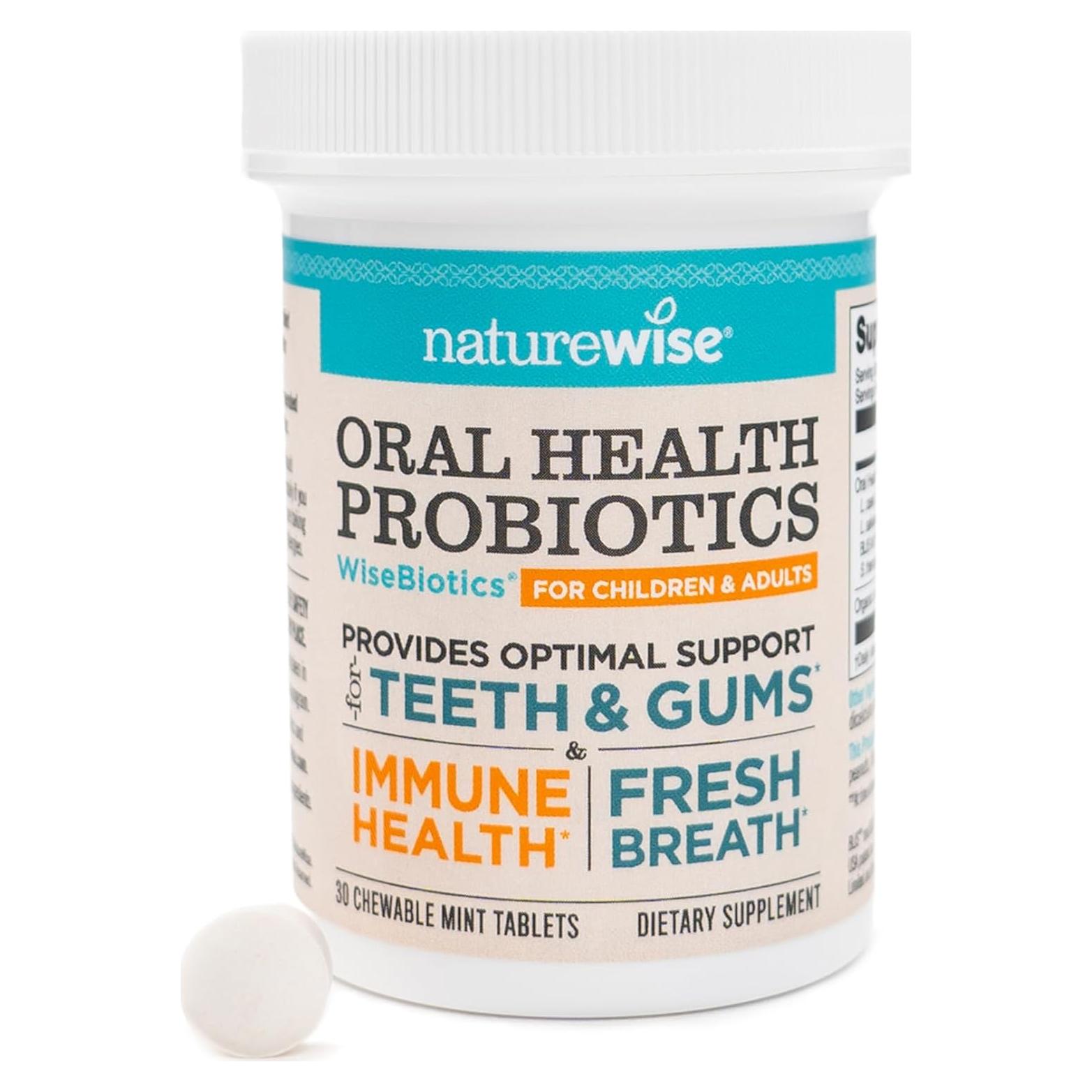 Probioticos Orales NatureWise Menta Sin Azúcar 30 Tabletas