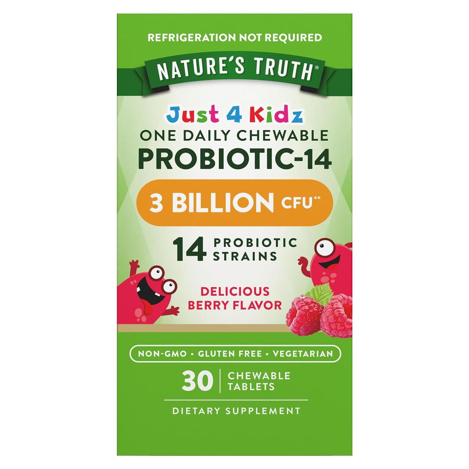 Probioticos para Niños Verdad de la Naturaleza 30 Tabletas Masticables