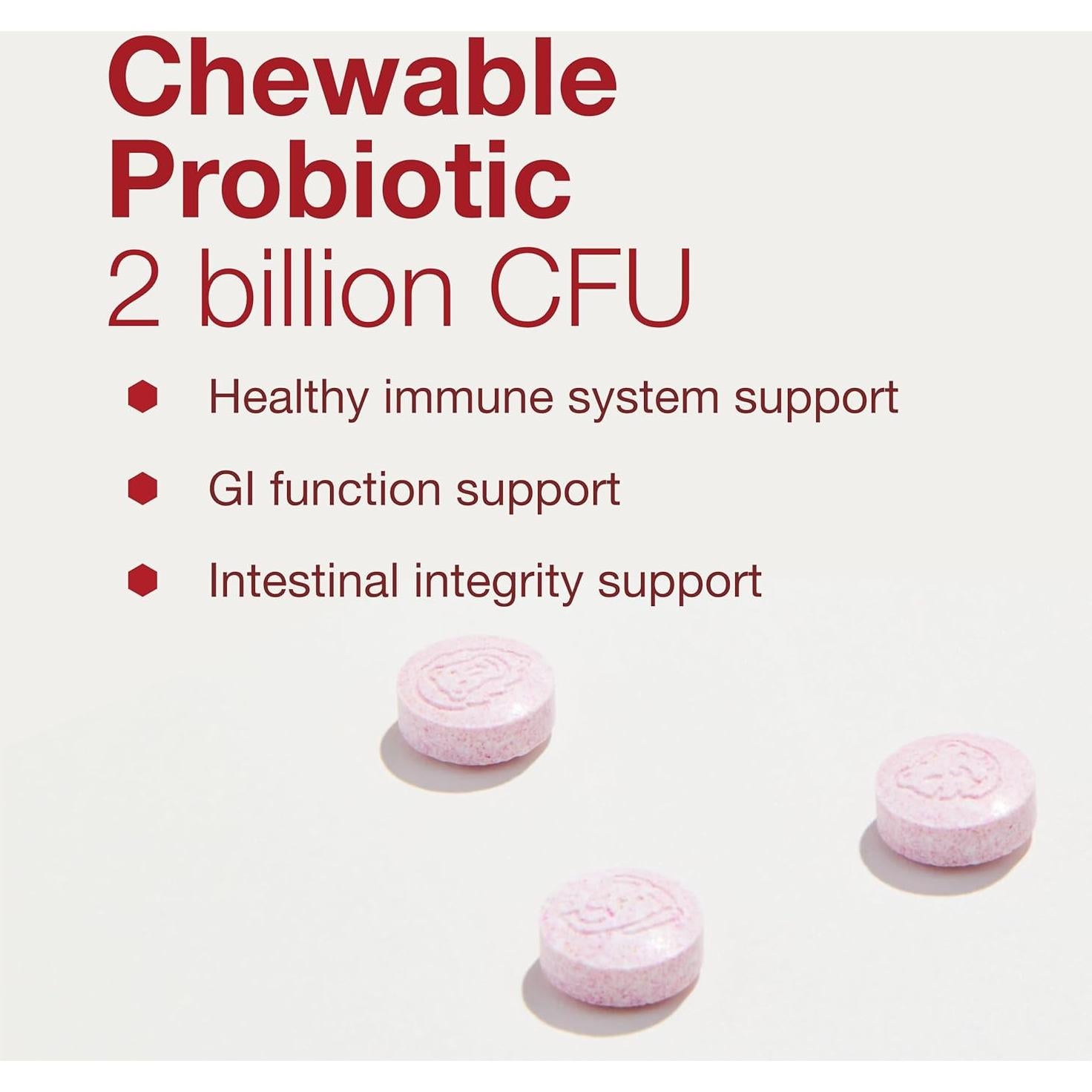 Probiotico Masticable Protocolo Para el Equilibrio de Vida - 90 Unidades - 2 Mil Millones CFU - Salud Digestiva y Inmunológica