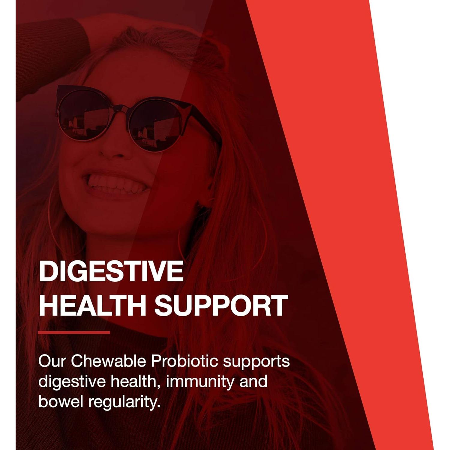 Probiotico Masticable Protocolo Para el Equilibrio de Vida - 90 Unidades - 2 Mil Millones CFU - Salud Digestiva y Inmunológica