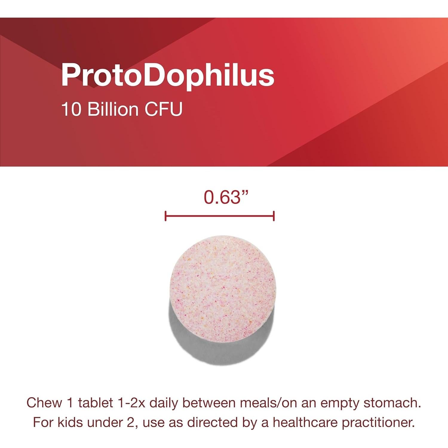 Protocolo Chewable Protodophilus 10 Mil Millones CFU - 60 Tabletas Masticables Veganas