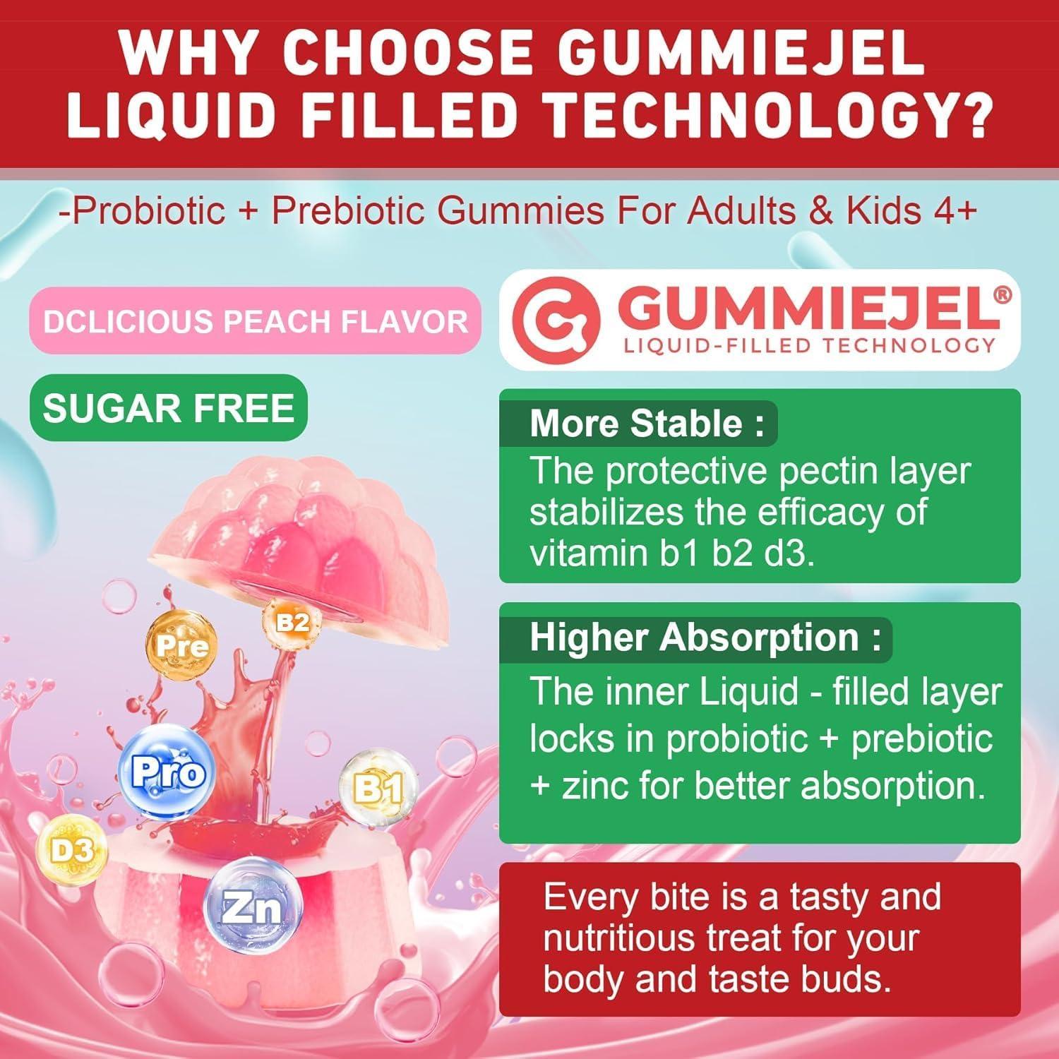 Gomitas Probioticas NEVISS 60 Unidades Sin Azucar para Adultos