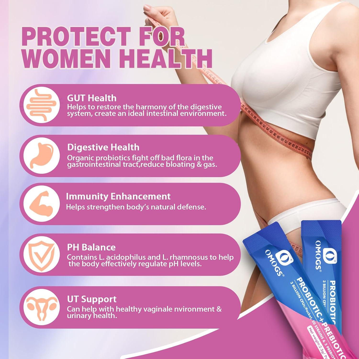 Probiotico en Polvo OMOGS para Mujeres 120M CFU 18 Cepas