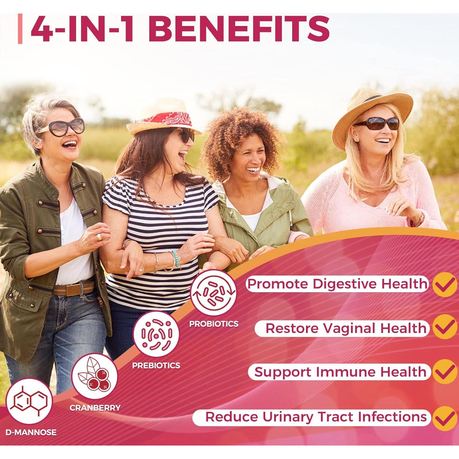 Probioticos para Mujeres Zebora 100 Mil Millones CFU 45 Paquetes