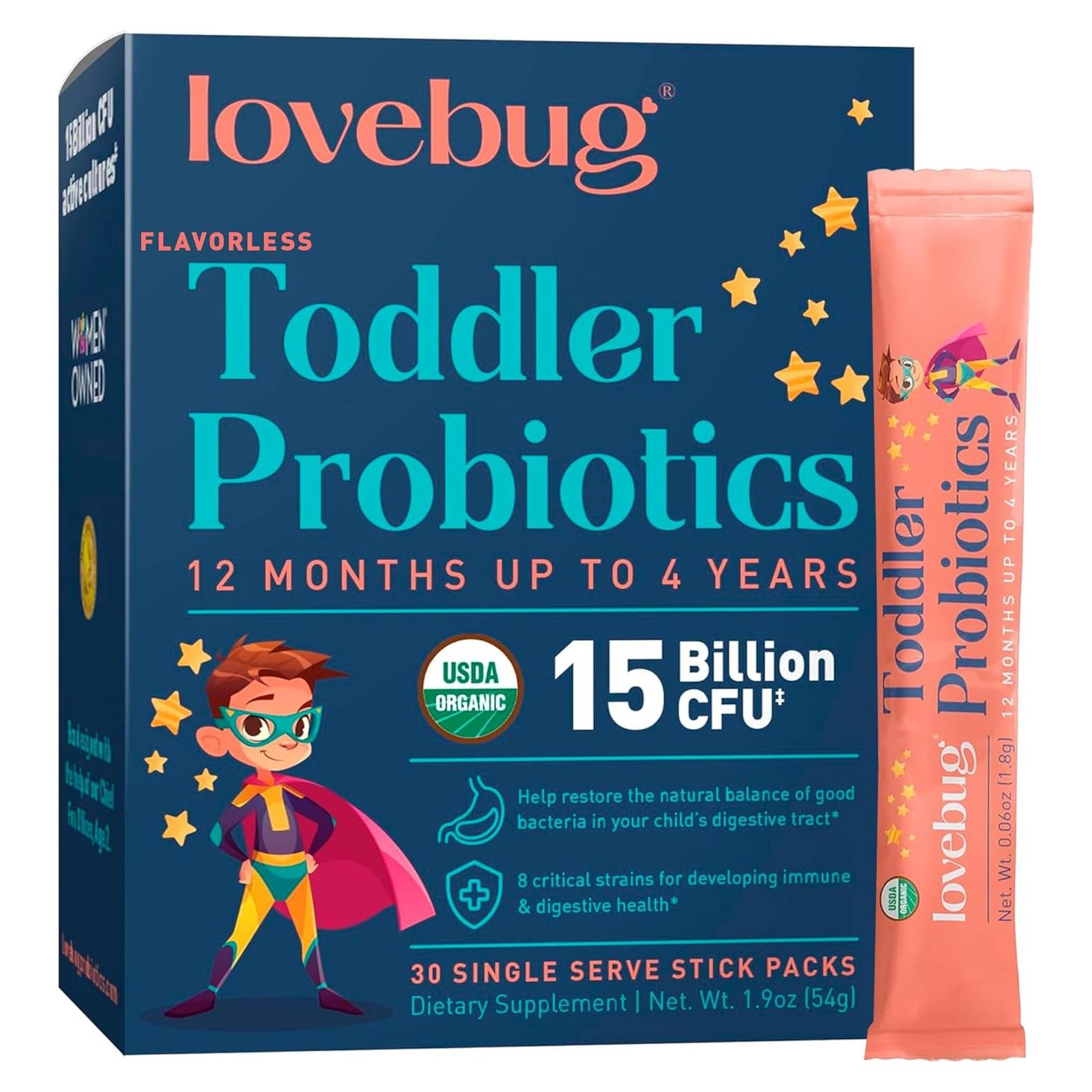 Polvo Probiótico Lovebug Kids 30 Porciones - Salud Digestiva