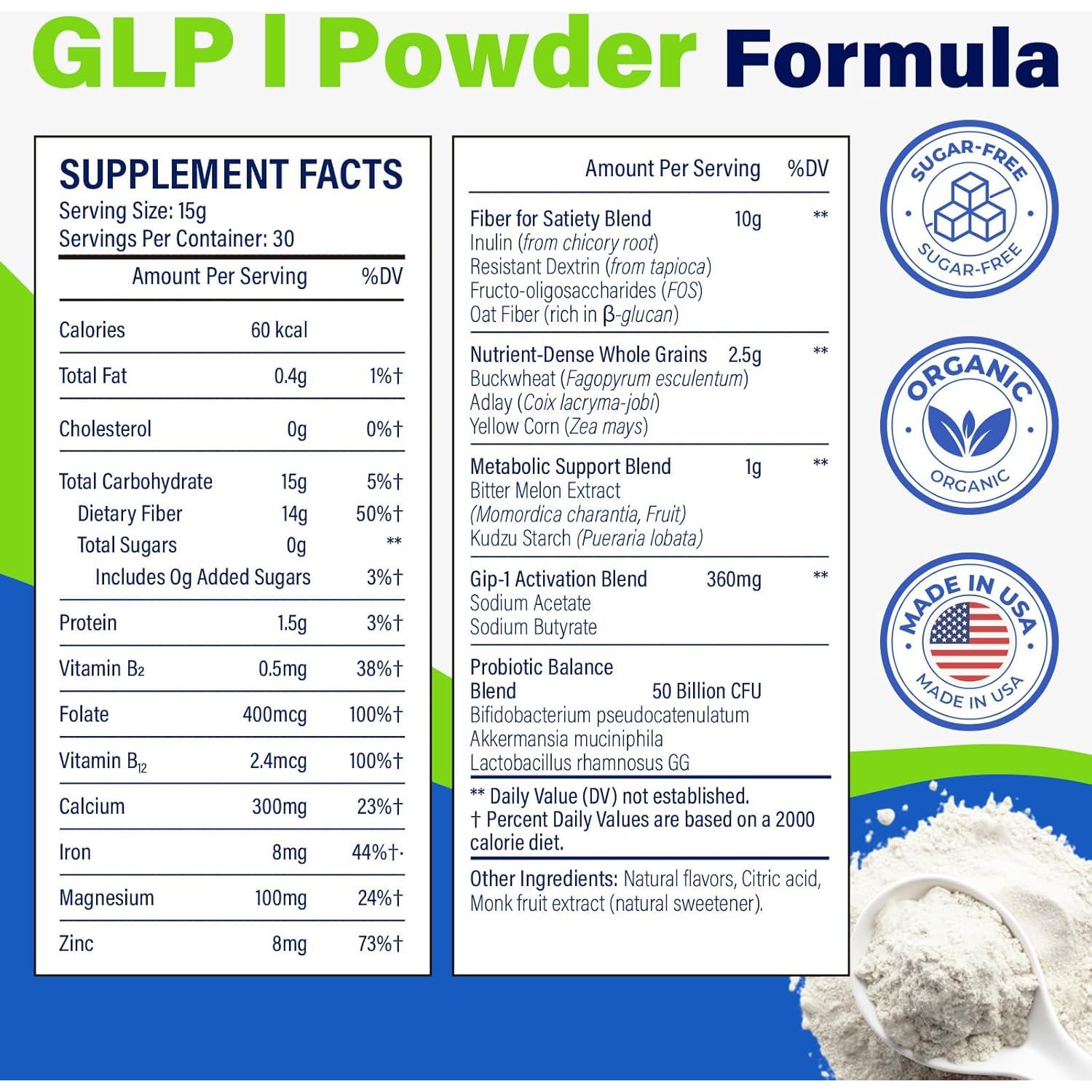 Suplemento GLP-1 Nwiorte 450g - Apoyo Metabólico y Digestivo