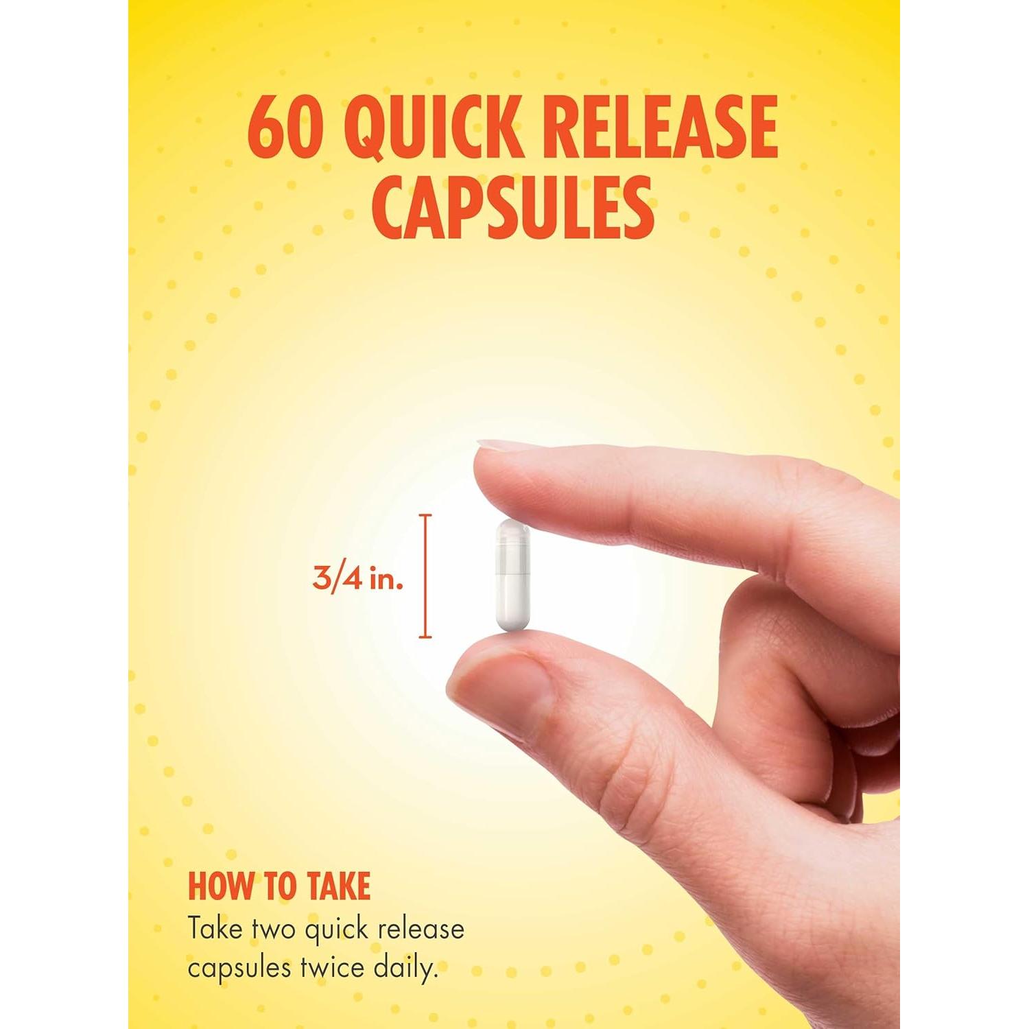 Probiotico Acidophilus Sundance 500 Millones 60 Cápsulas Rápidas