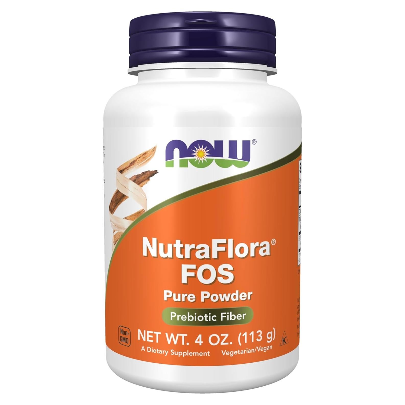 NOW Foods Polvo Puro NutraFlora FOS 113.4g Fibra Prebiótica