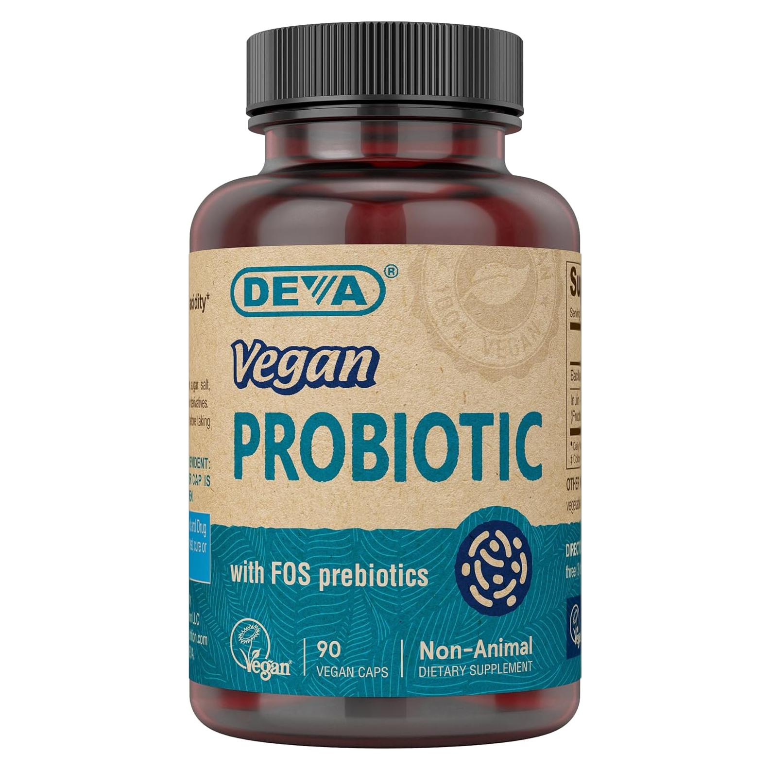 Suplemento Probiotico Vegano Deva 90 Cápsulas 2 Mil Millones UFC