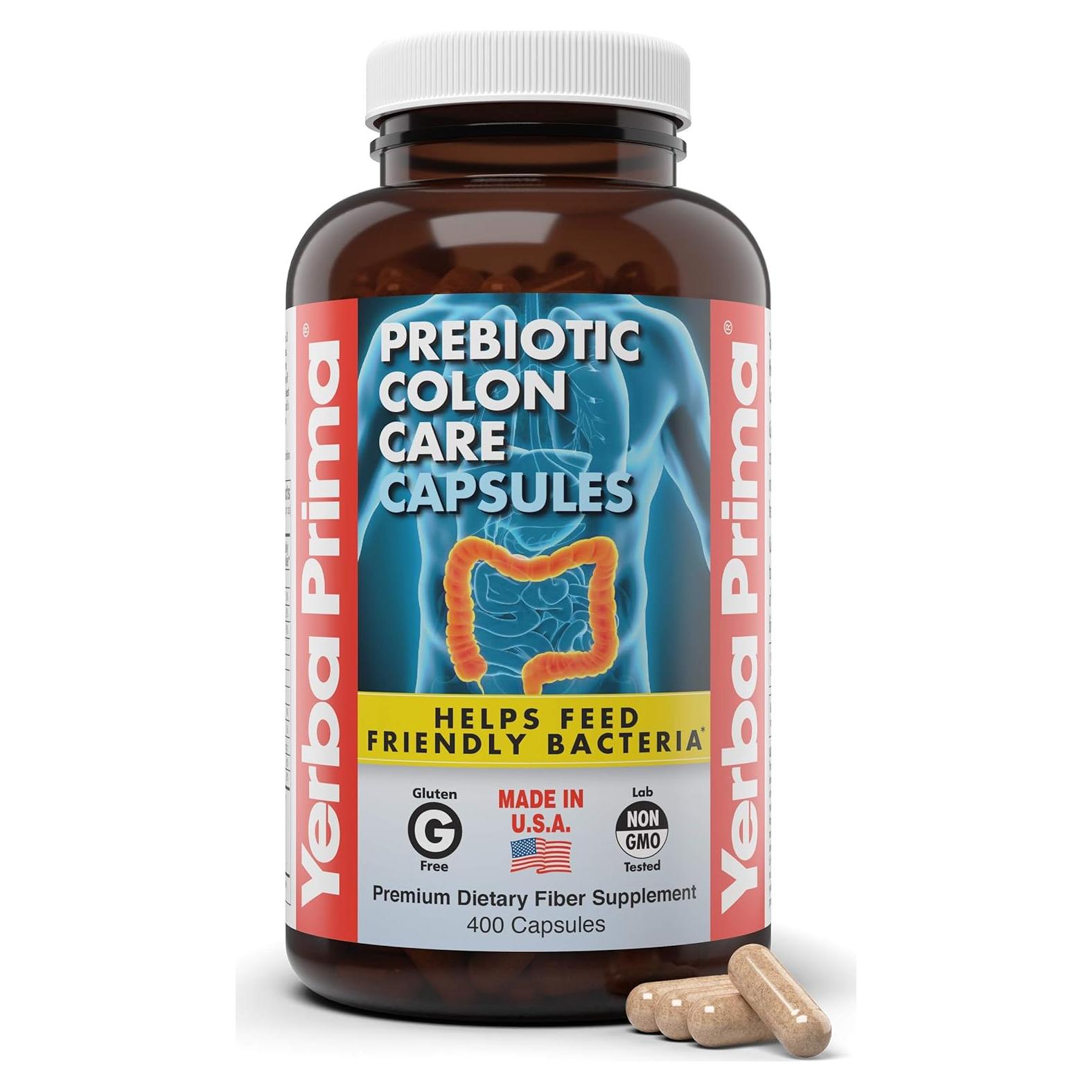 Cápsulas de Cuidado del Colon Yerba Prima - 400 Caps Fibras