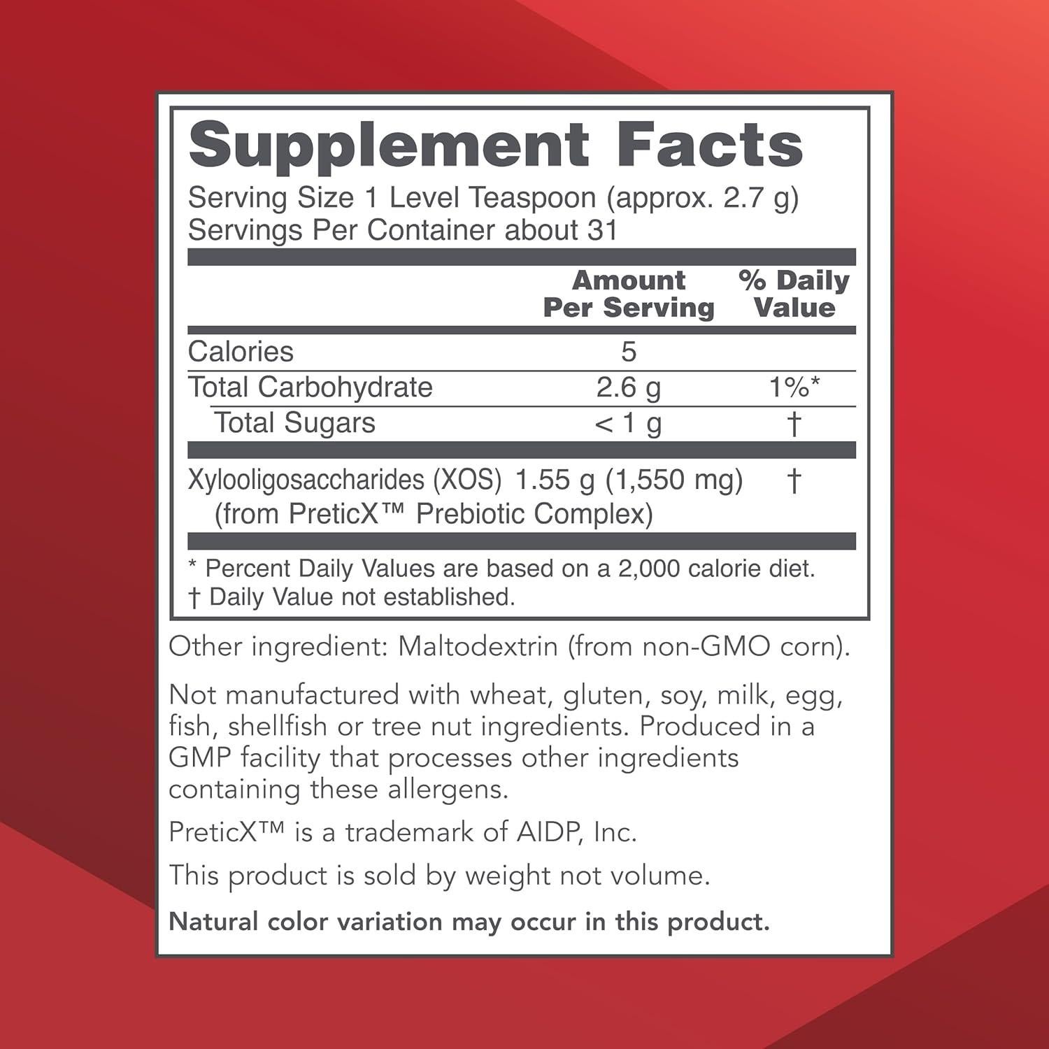 Polvo Prebiótico XOS Protocolo para el Equilibrio de Vida 85g