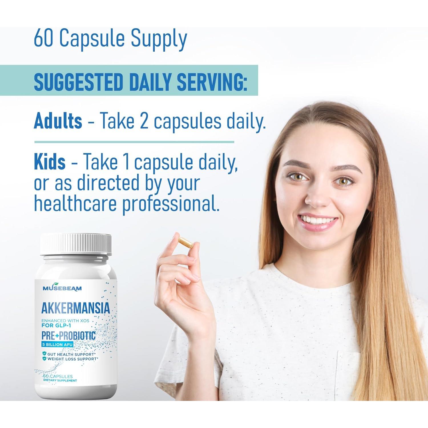 Suplemento GLP-1 Booster Akkermansia 60 Cápsulas Veganas