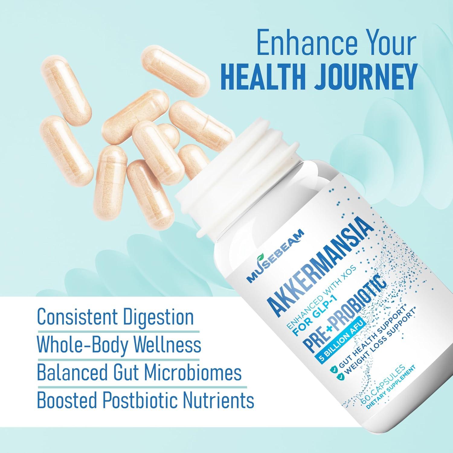 Suplemento GLP-1 Booster Akkermansia 60 Cápsulas Veganas