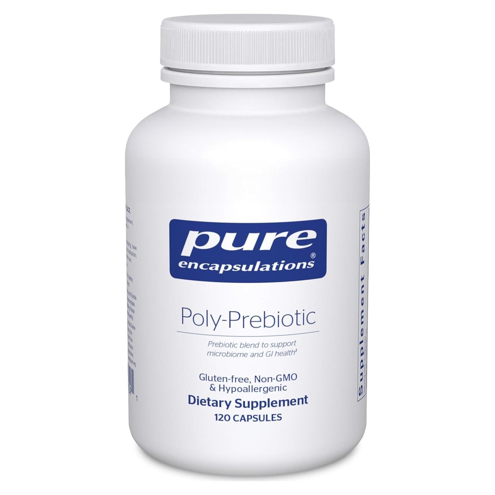 Poli-Prebiótico Pure Encapsulations | 120 Cápsulas para Salud Intestinal
