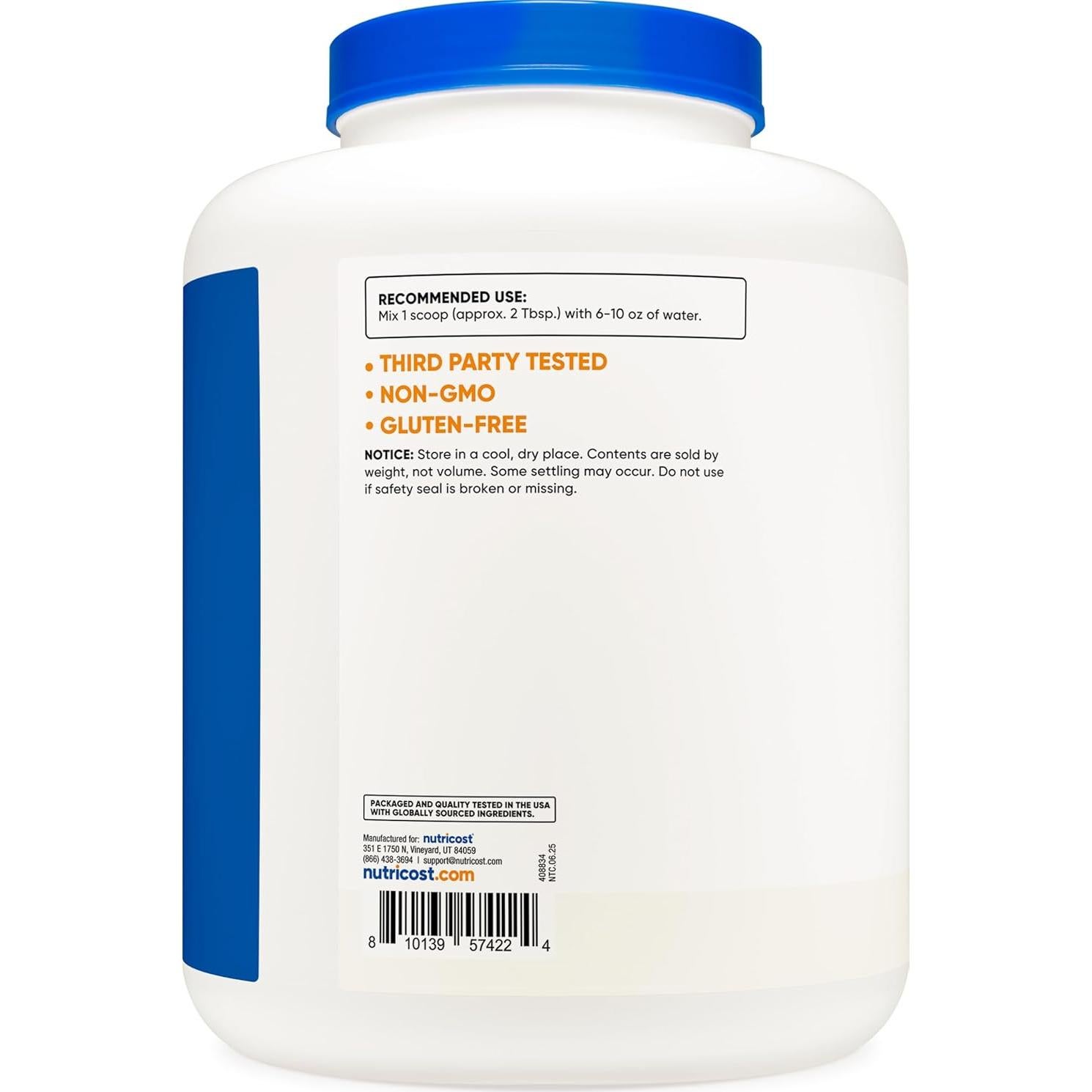 Polvo de Dextrosa Nutricost 4.54 kg - Sin OGM, Sin Gluten